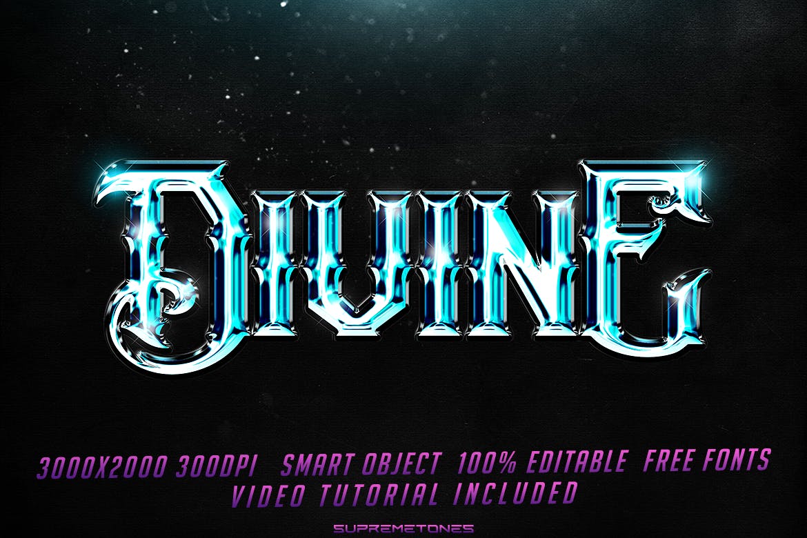 hyper realistic 10 chrome text effects - 早道大咖