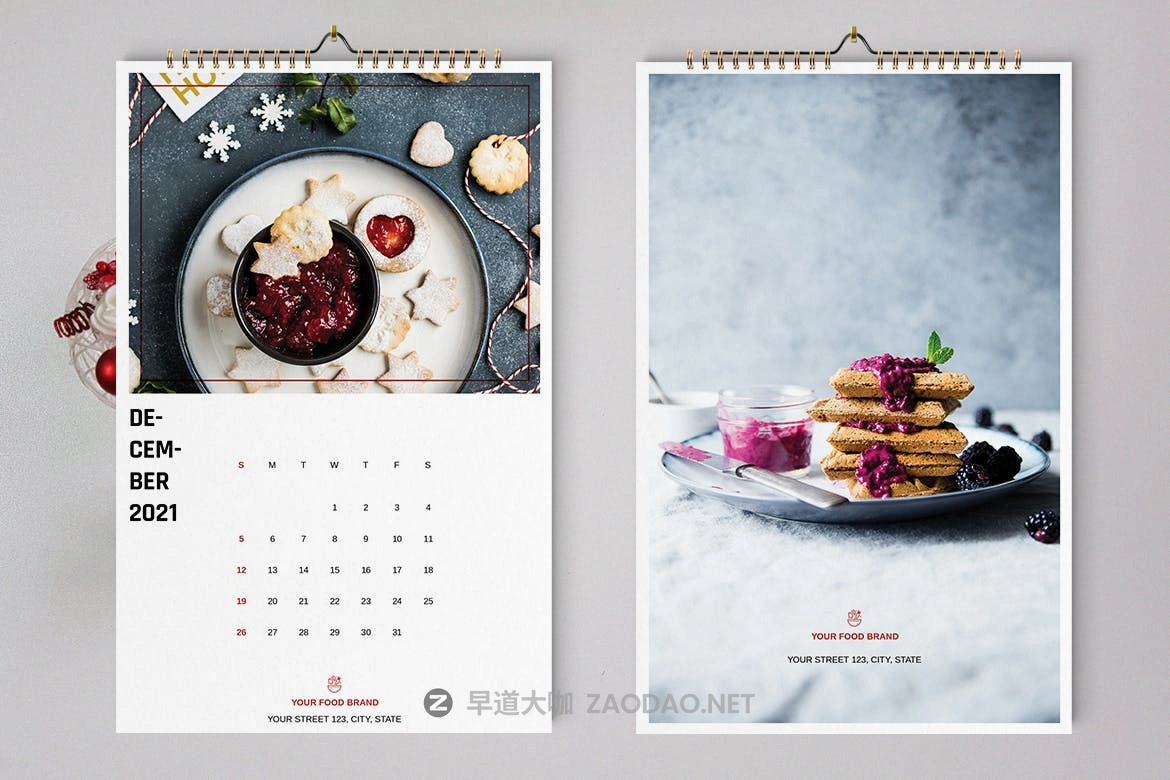 2021新年食物美食主题挂历日历设计INDD模板素材 Food Wall Calendar Template 2021插图8 2021新年食物美食主题挂历日历设计INDD模板素材 Food Wall Calendar Template 2021插图8
