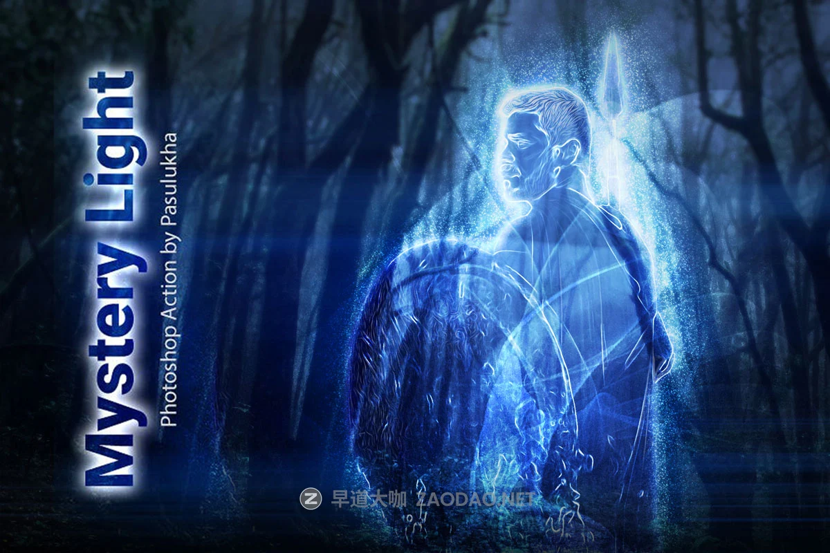 炫酷人像物体线条发光效果后期处理特效PS动作模板 Mystery Light Action插图 炫酷人像物体线条发光效果后期处理特效PS动作模板 Mystery Light Action插图