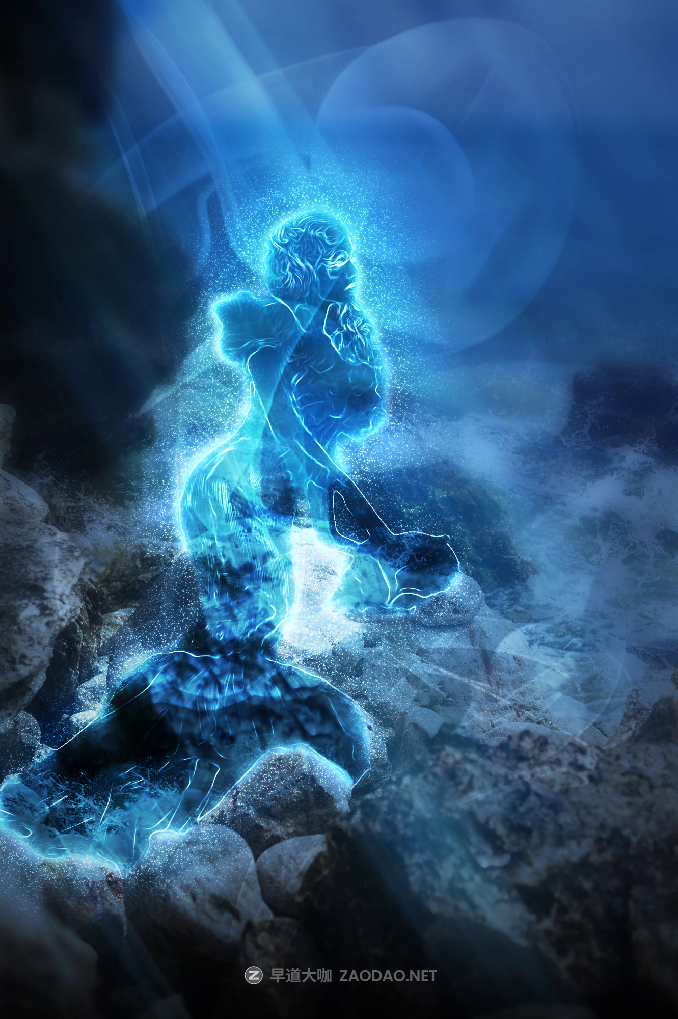 炫酷人像物体线条发光效果后期处理特效PS动作模板 Mystery Light Action插图1 炫酷人像物体线条发光效果后期处理特效PS动作模板 Mystery Light Action插图1