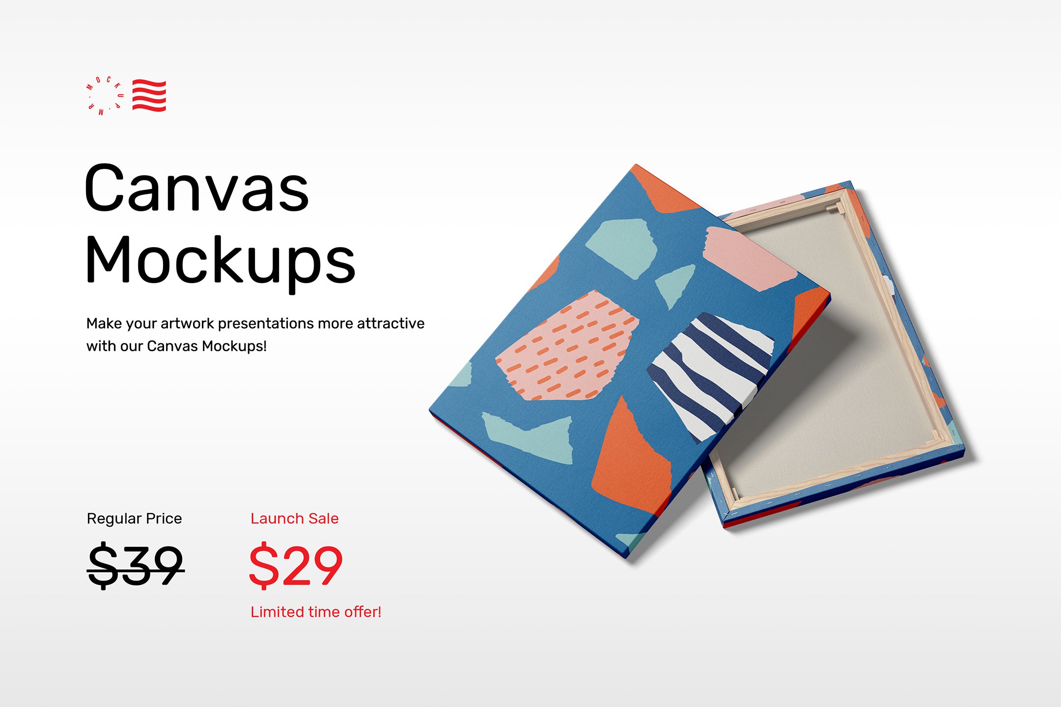 57款绘画艺术品画布相框展示样机PSD模板素材 Canvas Mockups – Studio Scenes插图1