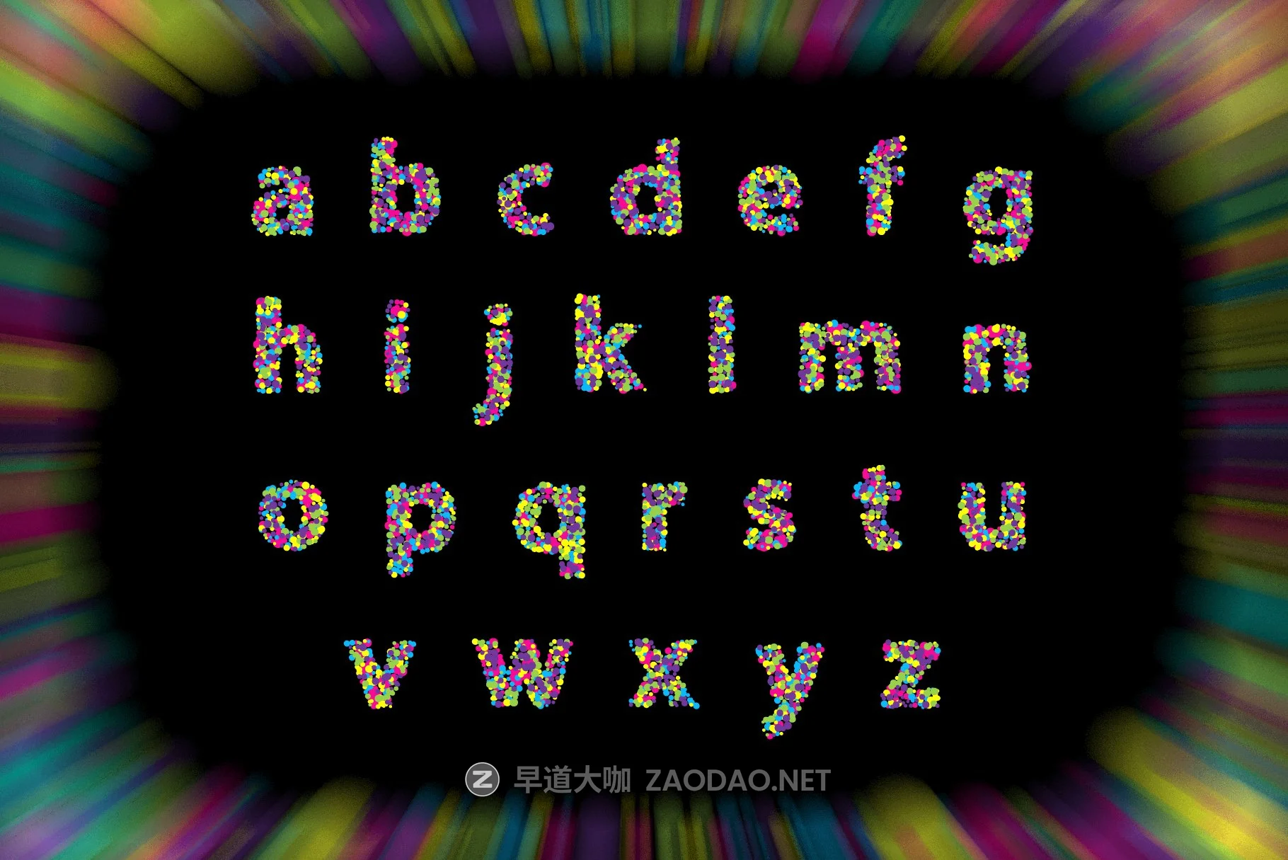 炫彩虹彩英文字母数字符号AI矢量设计素材 Colorblind OTF Colorful Font插图2 炫彩虹彩英文字母数字符号AI矢量设计素材 Colorblind OTF Colorful Font插图2