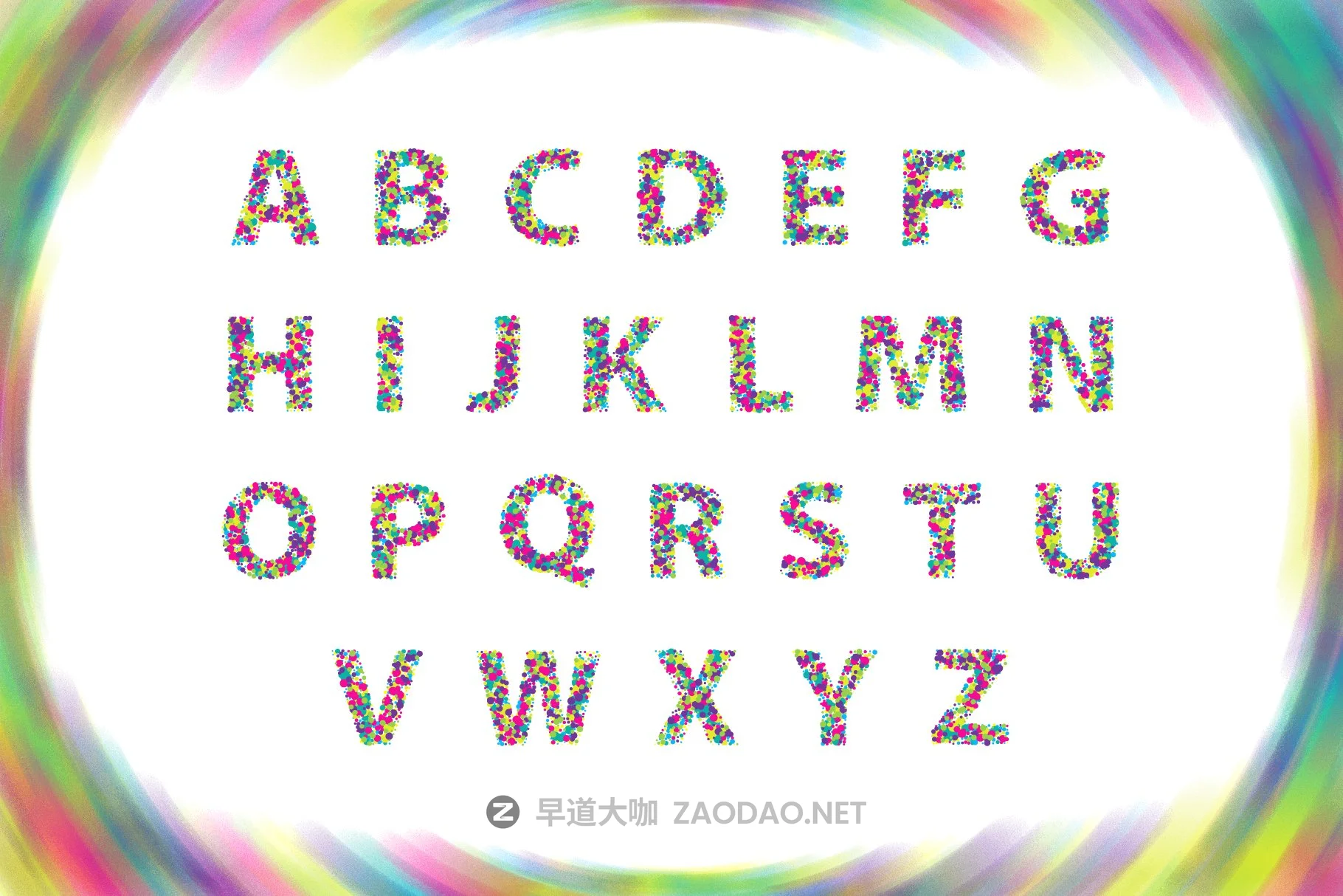 炫彩虹彩英文字母数字符号AI矢量设计素材 Colorblind OTF Colorful Font插图5 炫彩虹彩英文字母数字符号AI矢量设计素材 Colorblind OTF Colorful Font插图5