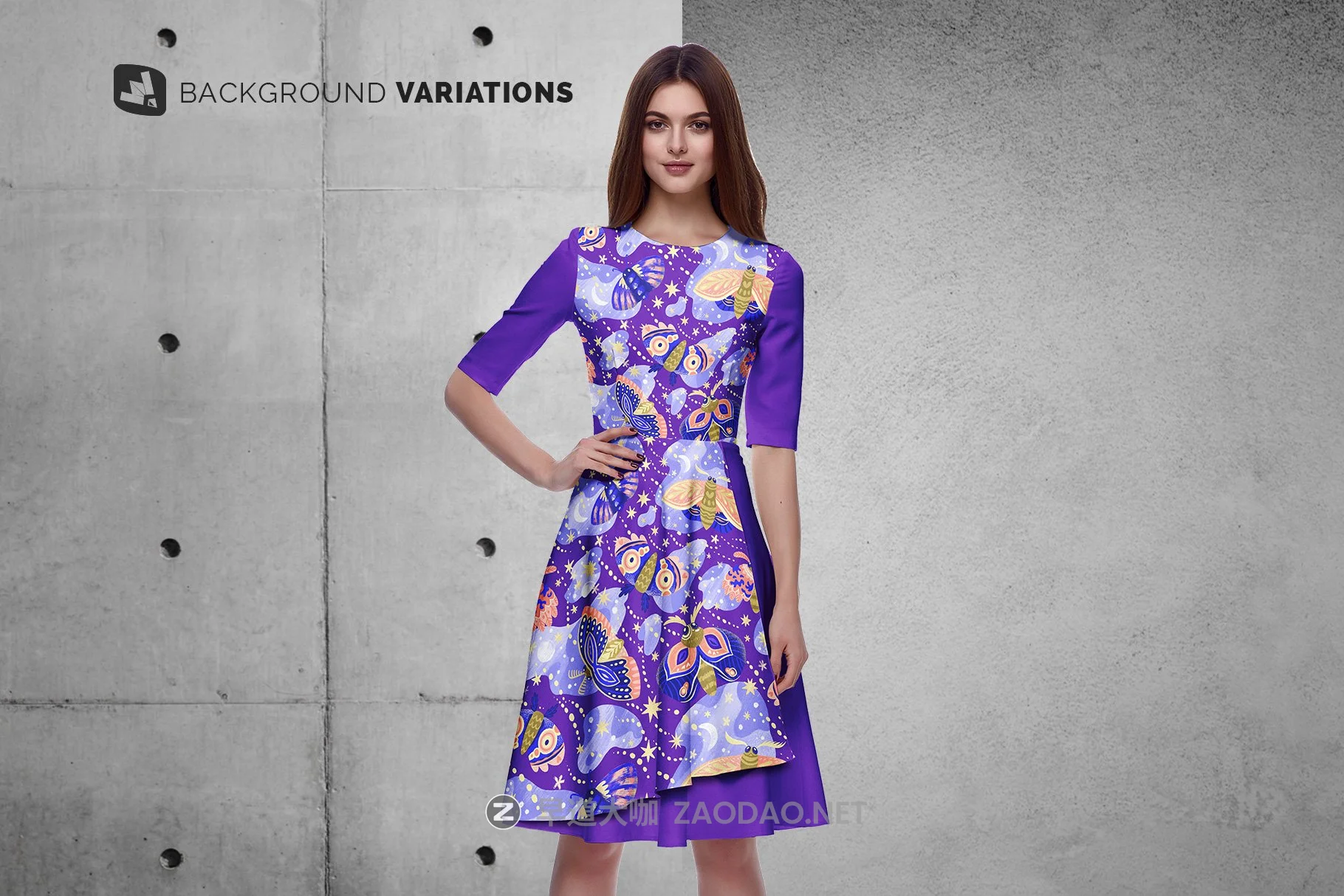 女式礼服连衣裙印花图案设计展示样机 Female Formal Dress Mockup插图4 女式礼服连衣裙印花图案设计展示样机 Female Formal Dress Mockup插图4