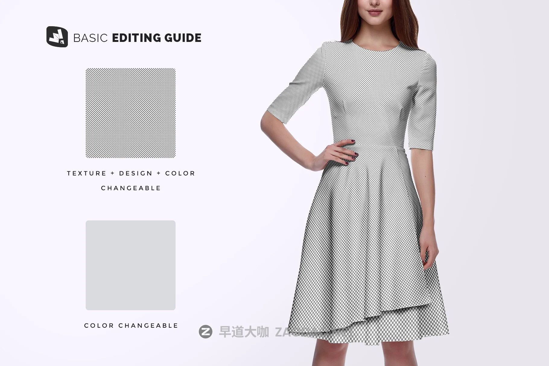 女式礼服连衣裙印花图案设计展示样机 Female Formal Dress Mockup插图7 女式礼服连衣裙印花图案设计展示样机 Female Formal Dress Mockup插图7