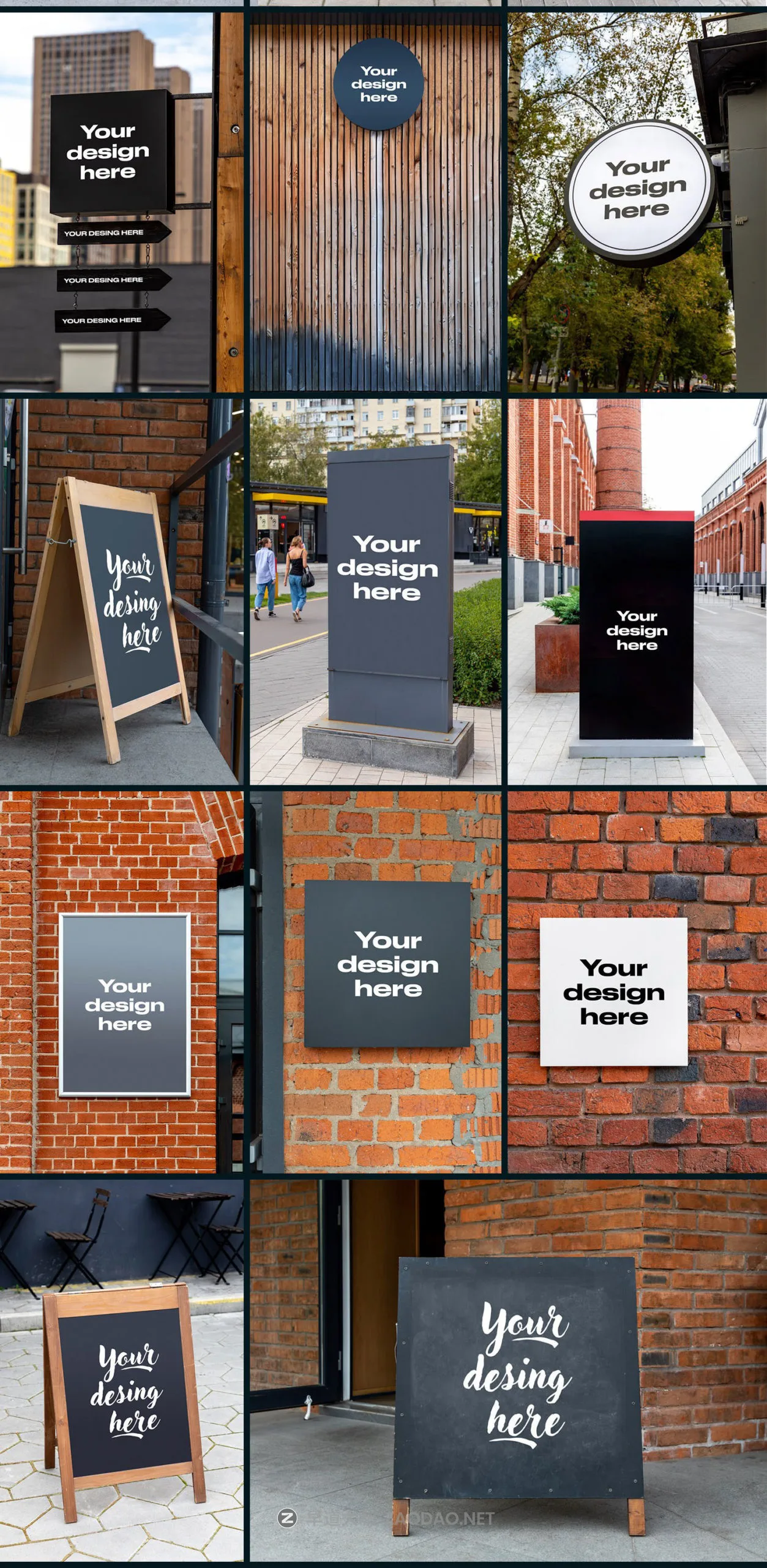 50款时尚徽标招牌标牌设计展示贴图样机模板素材 50 Signs & Boards Mockups插图6 50款时尚徽标招牌标牌设计展示贴图样机模板素材 50 Signs & Boards Mockups插图6