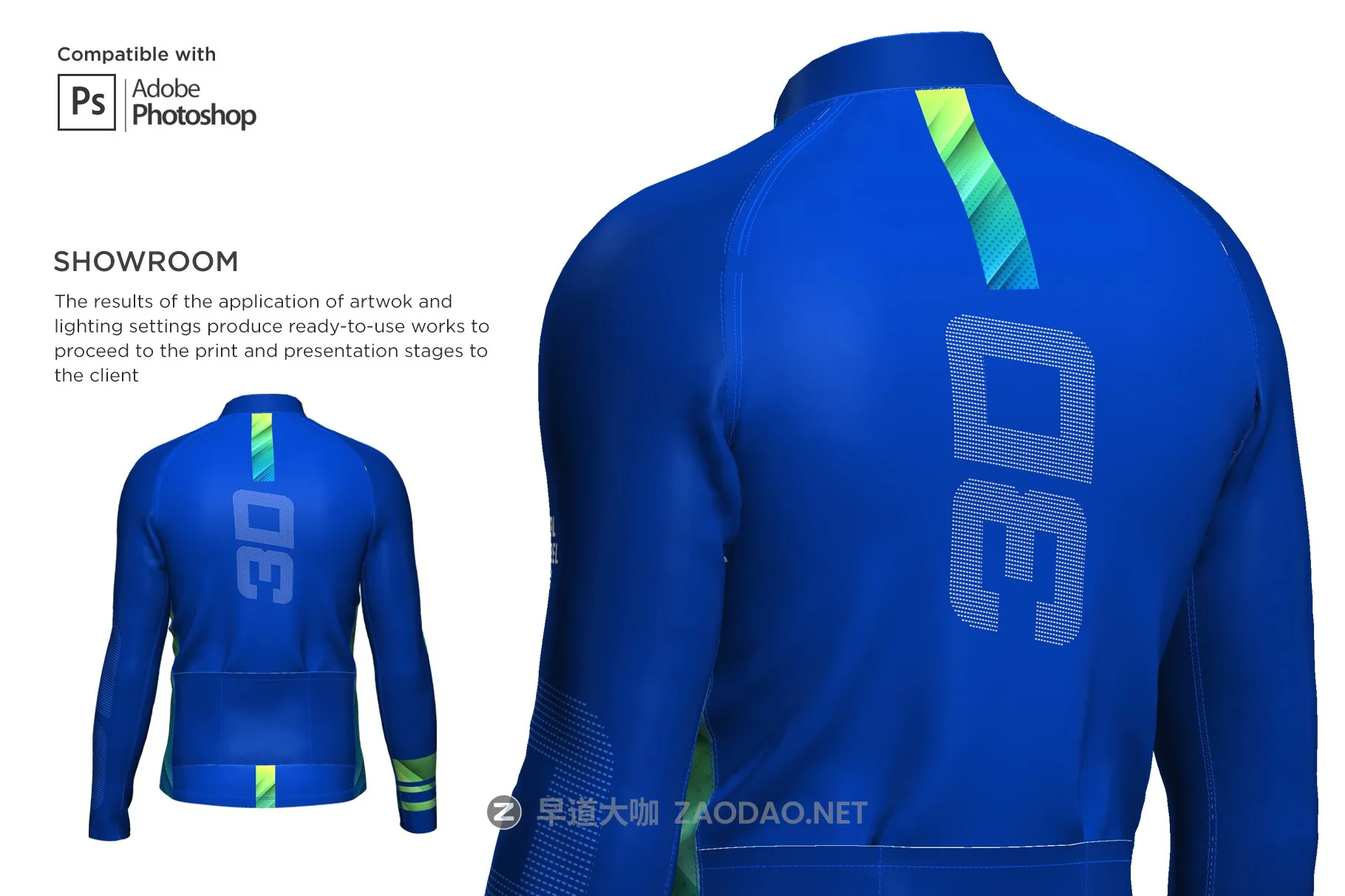 3D男士骑行服装印花图案设计展示贴图样机 3D Mens Cycling Jersey Half-zip LS插图6 3D男士骑行服装印花图案设计展示贴图样机 3D Mens Cycling Jersey Half-zip LS插图6