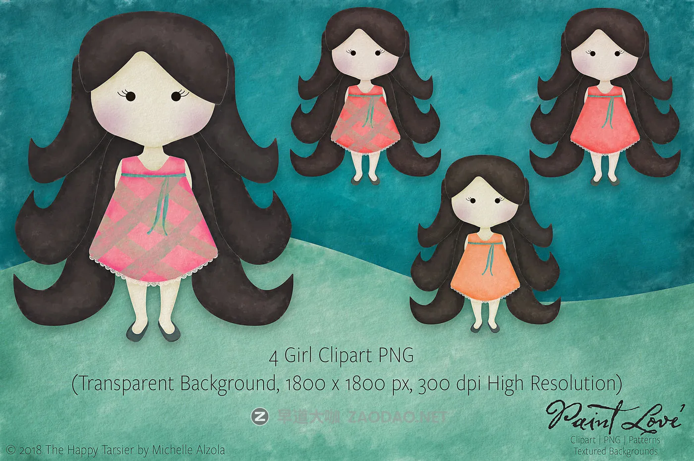 情人节主题花卉女孩手绘水彩剪贴画PNG免抠图片设计素材 Paint Love Clipart, Textures & Patterns插图1 情人节主题花卉女孩手绘水彩剪贴画PNG免抠图片设计素材 Paint Love Clipart, Textures & Patterns插图1