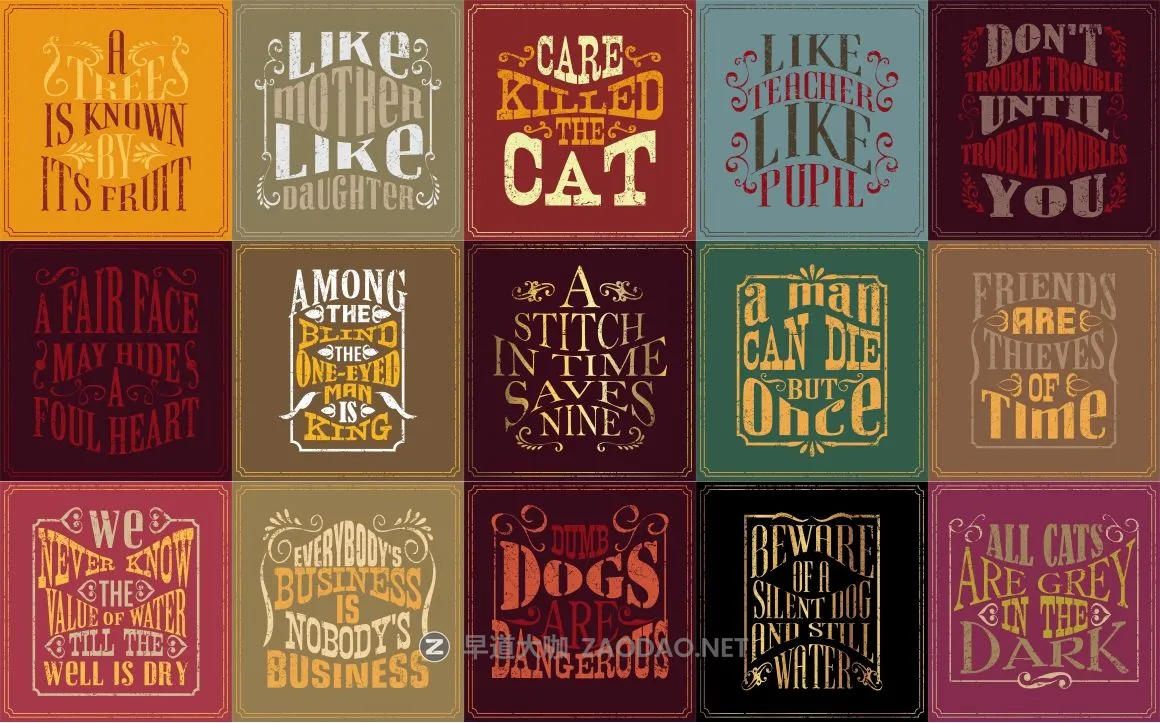 50款复古海报杂志标题Logo文字设计英文字体素材套装 Stunning Bundle Unique Collection插图5 50款复古海报杂志标题Logo文字设计英文字体素材套装 Stunning Bundle Unique Collection插图5