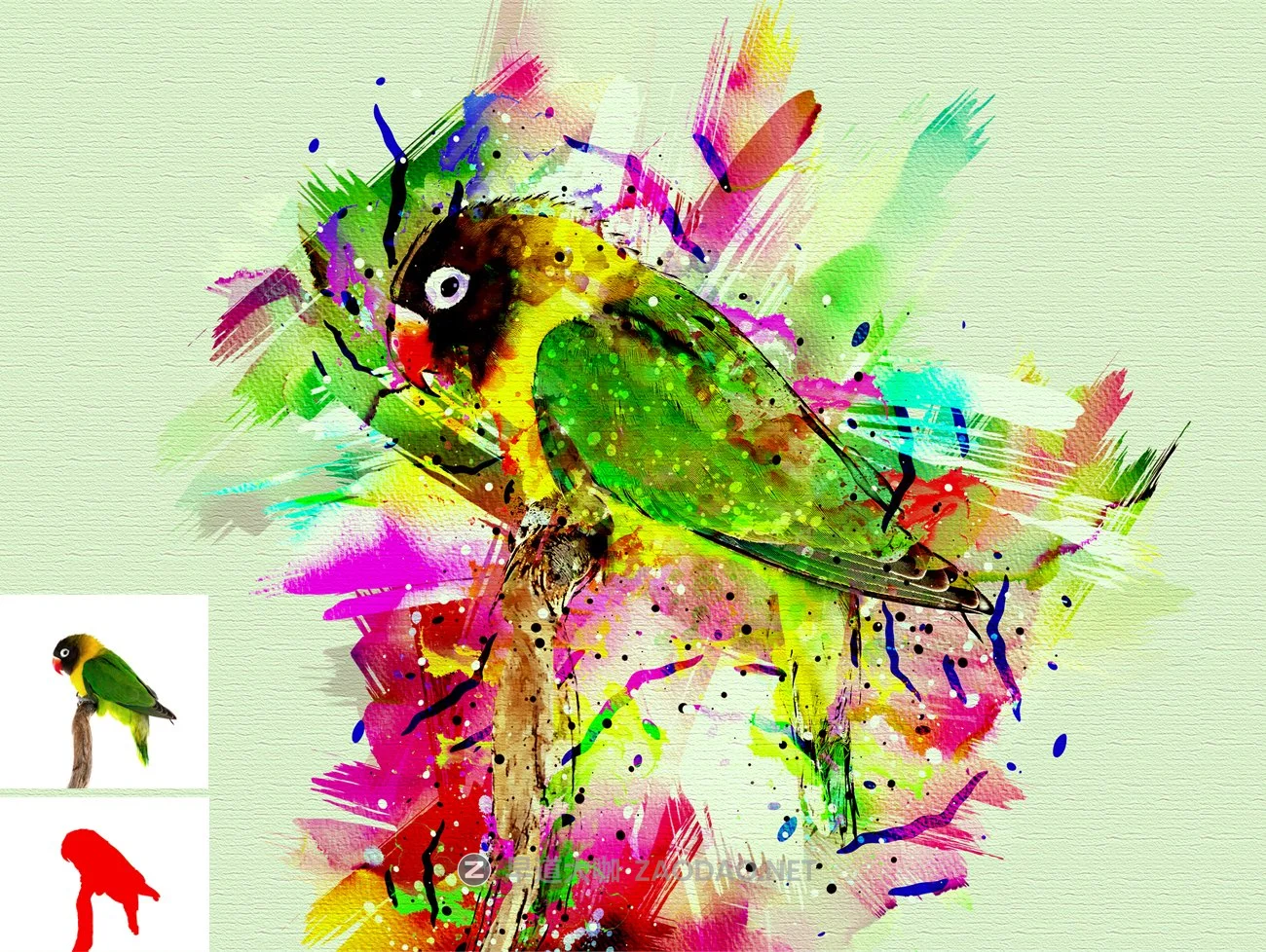 时尚潮流手绘水彩画效果照片处理特效PS动作模板素材 Paint Photoshop Action插图6 时尚潮流手绘水彩画效果照片处理特效PS动作模板素材 Paint Photoshop Action插图6