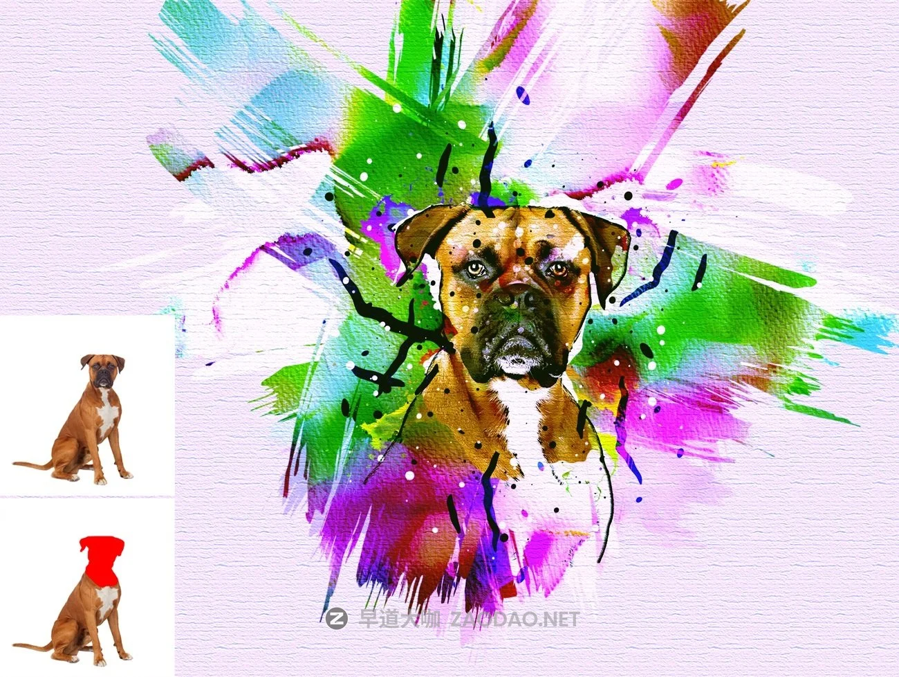 时尚潮流手绘水彩画效果照片处理特效PS动作模板素材 Paint Photoshop Action插图7 时尚潮流手绘水彩画效果照片处理特效PS动作模板素材 Paint Photoshop Action插图7