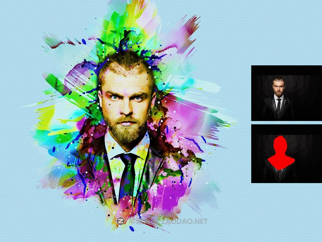 时尚潮流手绘水彩画效果照片处理特效PS动作模板素材 Paint Photoshop Action插图8 时尚潮流手绘水彩画效果照片处理特效PS动作模板素材 Paint Photoshop Action插图8