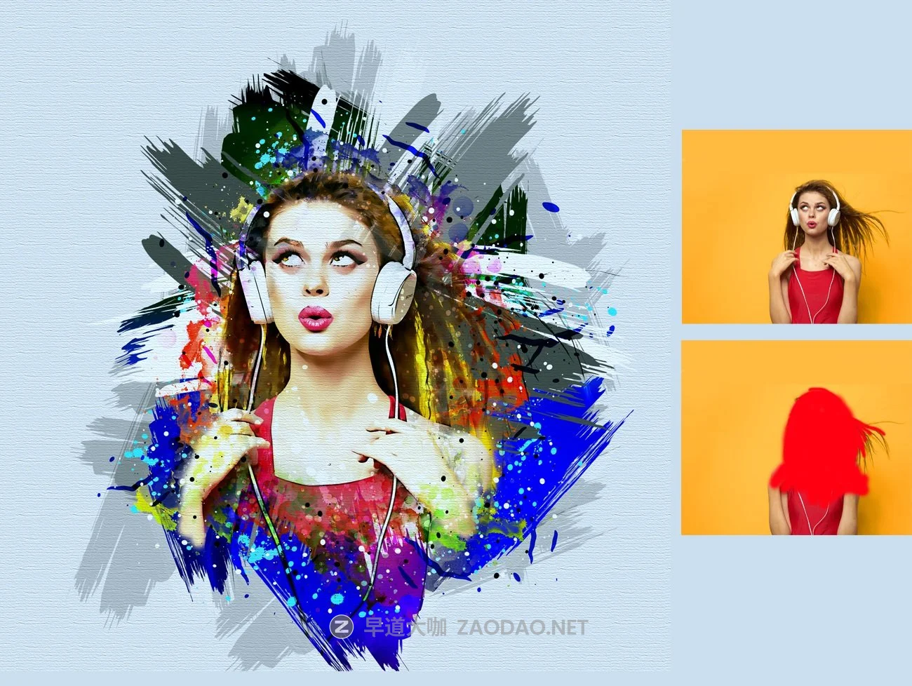 时尚潮流手绘水彩画效果照片处理特效PS动作模板素材 Paint Photoshop Action插图9 时尚潮流手绘水彩画效果照片处理特效PS动作模板素材 Paint Photoshop Action插图9