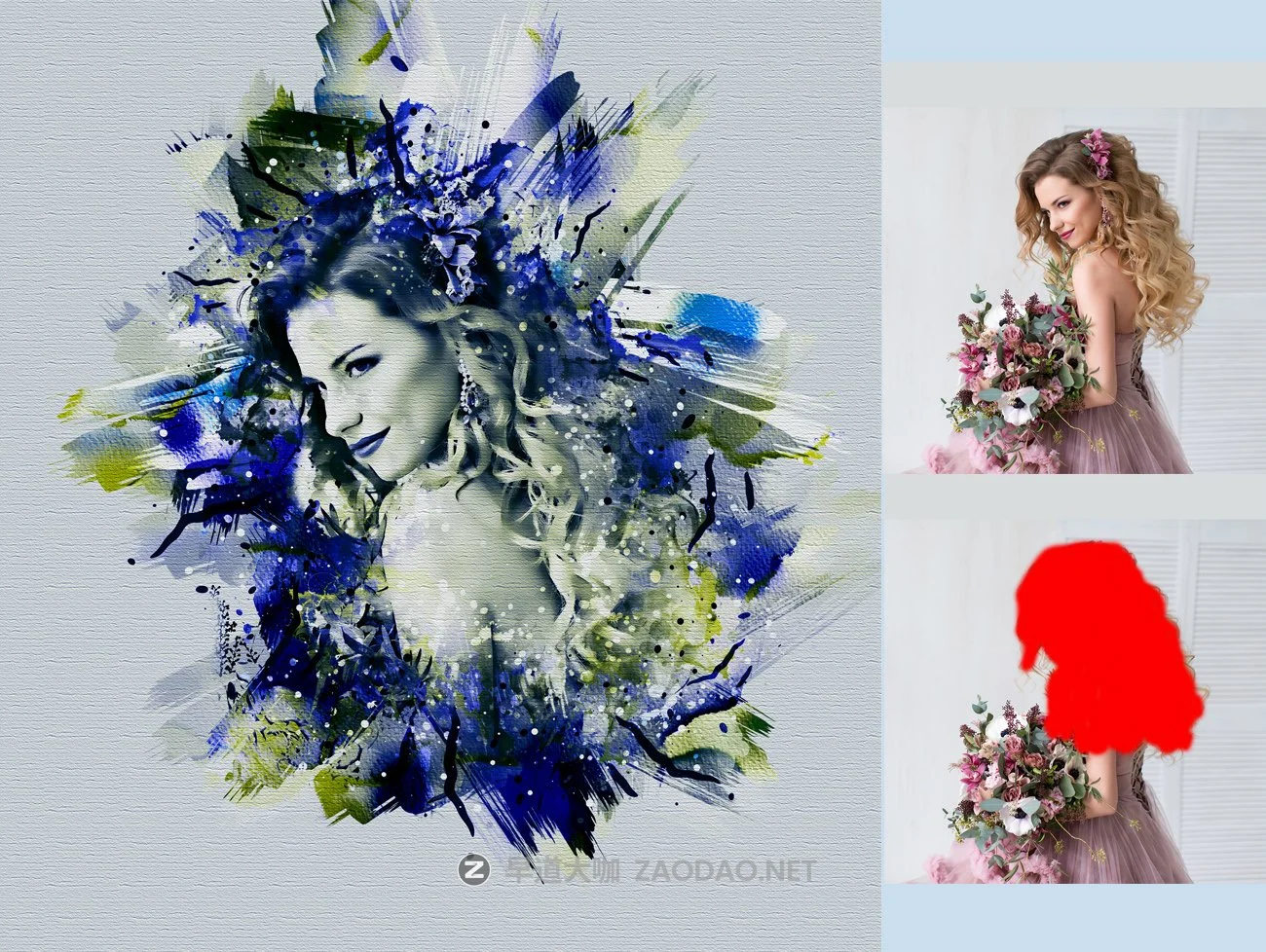 时尚潮流手绘水彩画效果照片处理特效PS动作模板素材 Paint Photoshop Action插图10 时尚潮流手绘水彩画效果照片处理特效PS动作模板素材 Paint Photoshop Action插图10