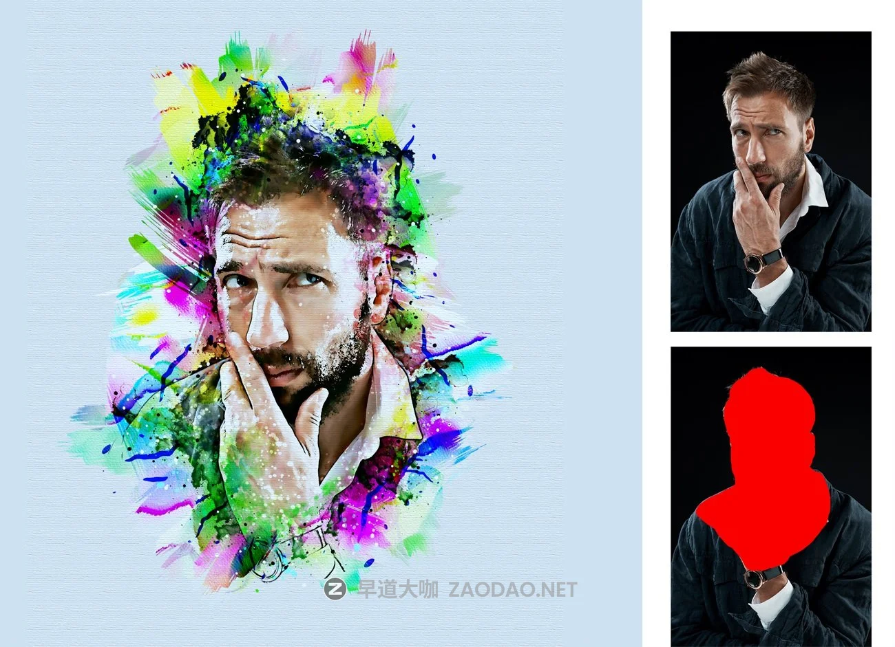 时尚潮流手绘水彩画效果照片处理特效PS动作模板素材 Paint Photoshop Action插图4 时尚潮流手绘水彩画效果照片处理特效PS动作模板素材 Paint Photoshop Action插图4