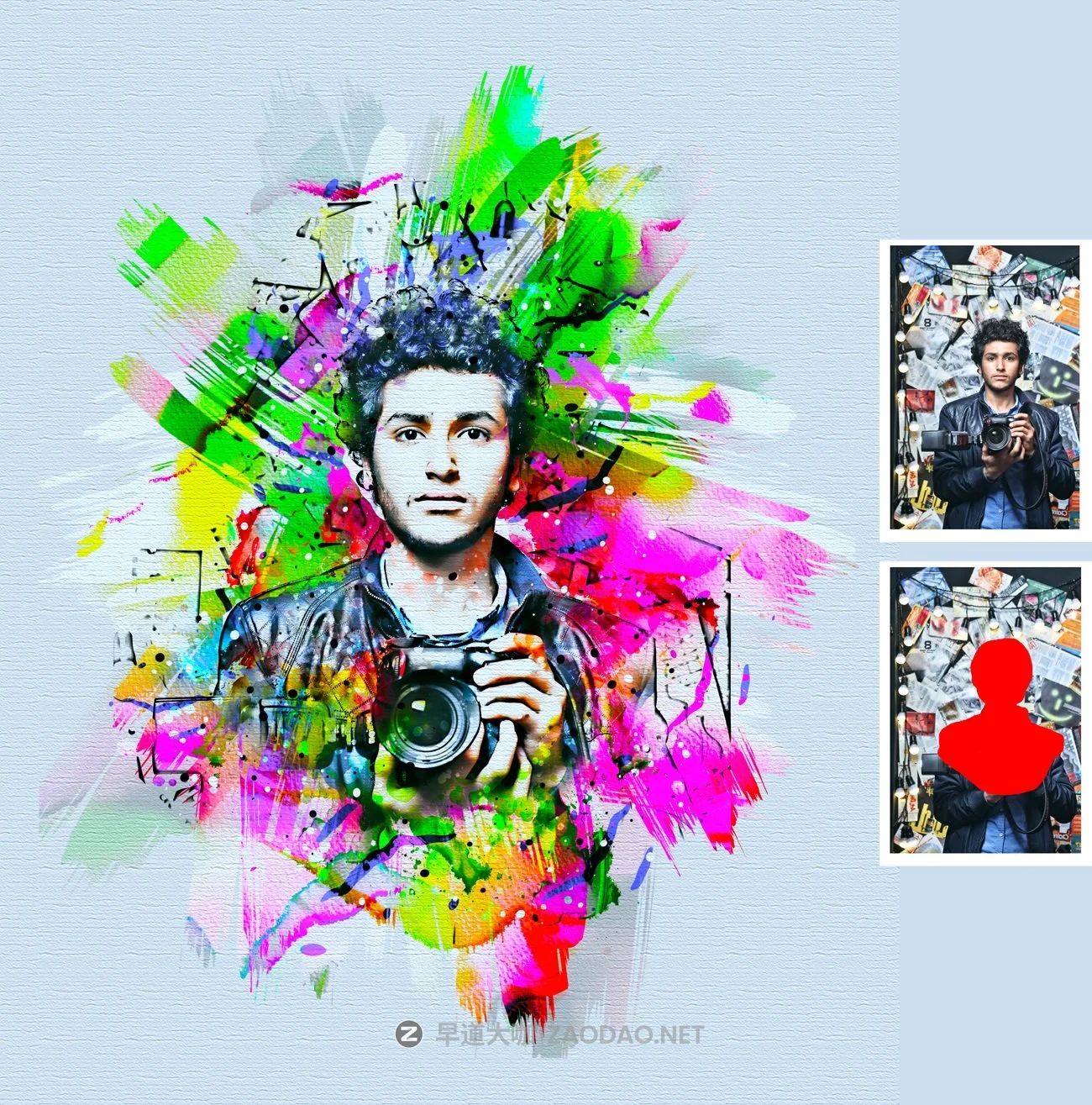 时尚潮流手绘水彩画效果照片处理特效PS动作模板素材 Paint Photoshop Action插图14 时尚潮流手绘水彩画效果照片处理特效PS动作模板素材 Paint Photoshop Action插图14