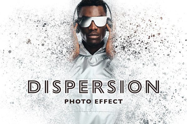 潮流分散破裂效果照片后期处理特效PS样式模板 Dispersion Photo Effect
