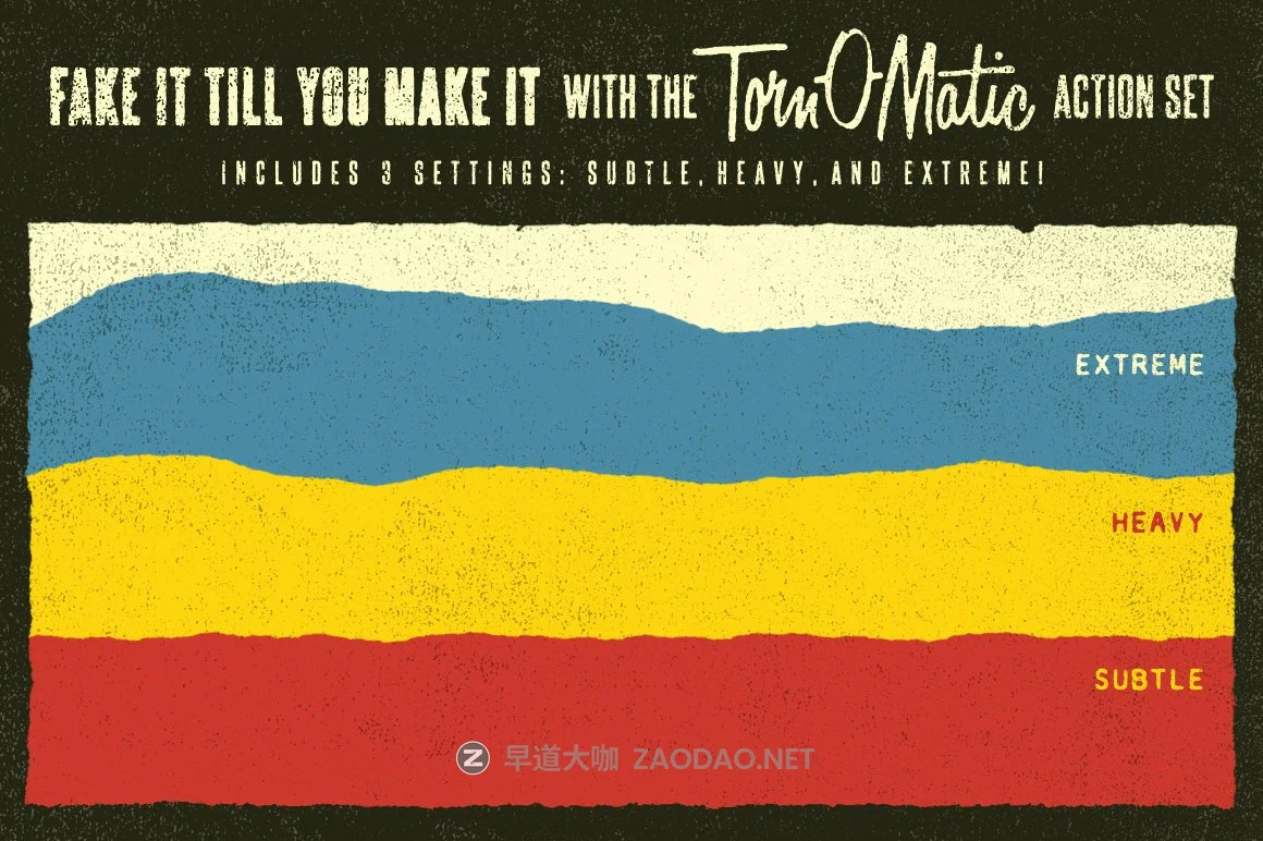 50款潮流撕纸毛边笔刷动作背景图片设计素材套件 Torn-O-Matic Edge Modification Kit插图3 50款潮流撕纸毛边笔刷动作背景图片设计素材套件 Torn-O-Matic Edge Modification Kit插图3