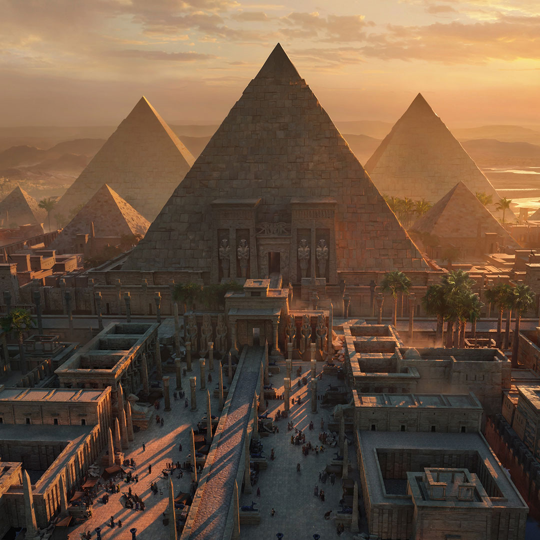 古埃及主题游戏电影金字塔庙宇建筑设计3D模型素材 Kitbash3D – Egypt插图