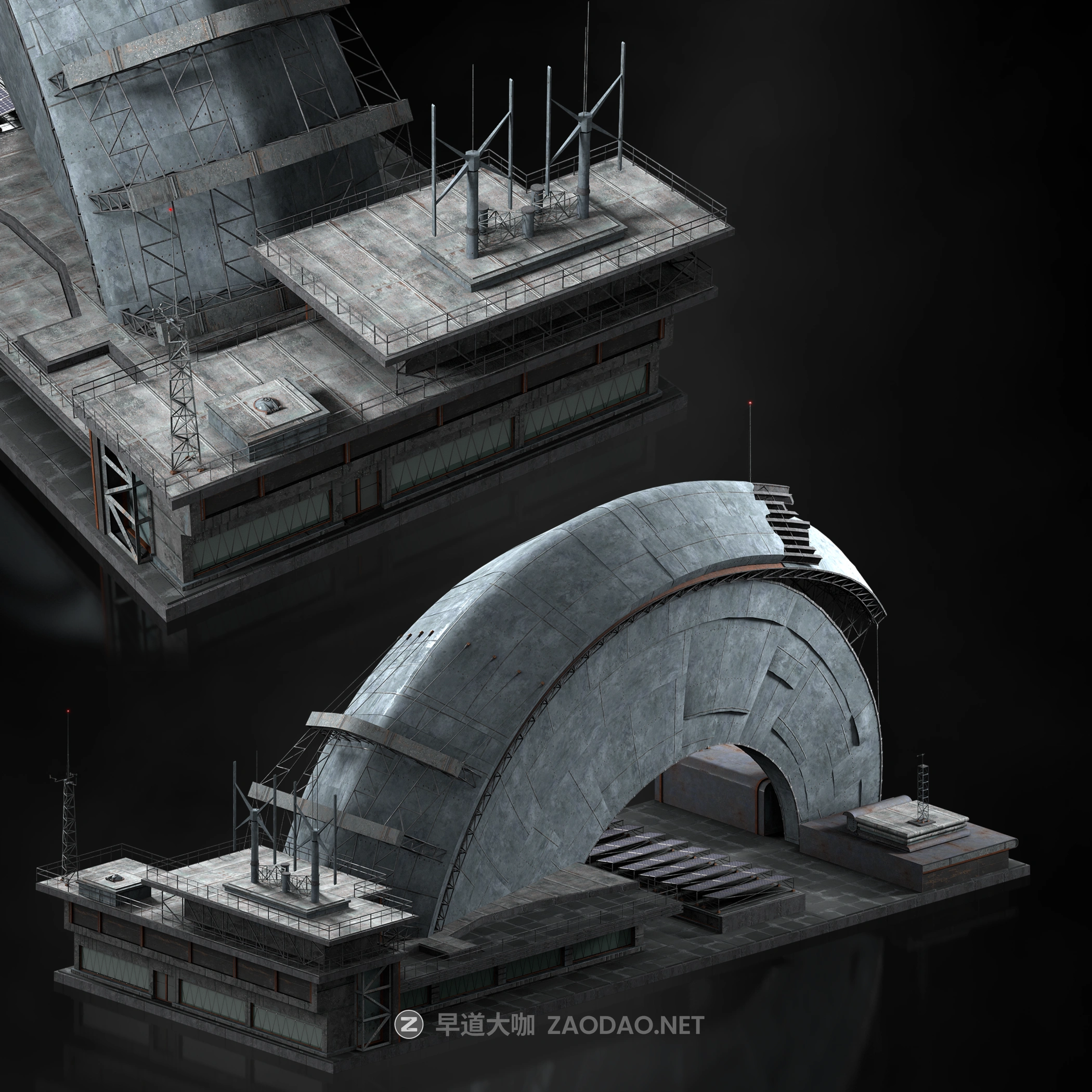 超炫酷未来科幻电影游戏浮动城市建筑3D模型设计素材 Kitbash3D – Heavy Metal插图10 超炫酷未来科幻电影游戏浮动城市建筑3D模型设计素材 Kitbash3D – Heavy Metal插图10