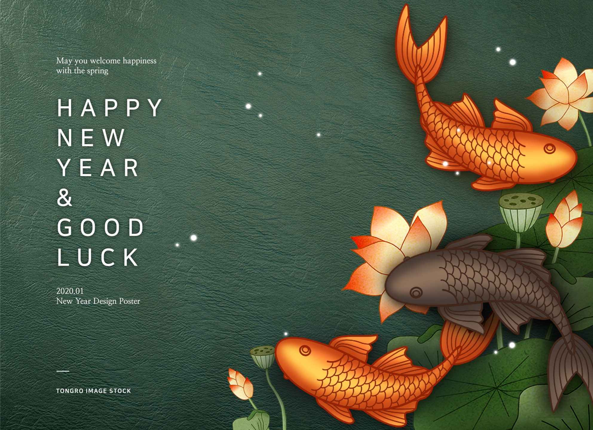 25款中式中国风新年新春春节锦鲤海报设计模板素材chinesenewyear