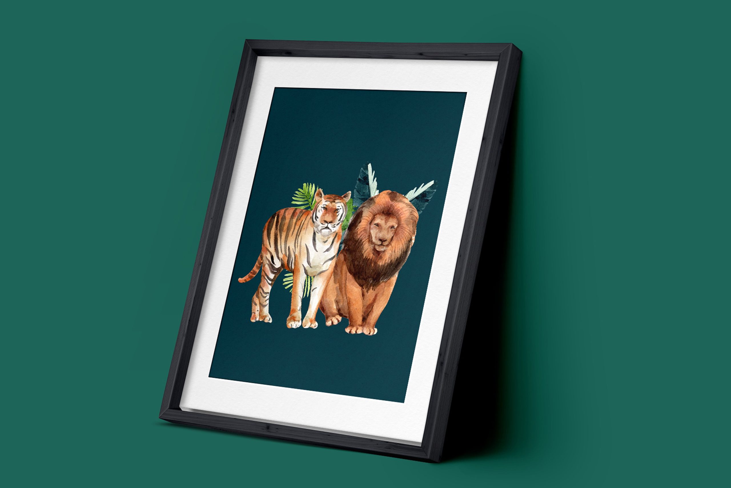 动物园野生动物手绘剪贴画PS设计素材 Zoo The Animals Wildlife Watercolor插图14