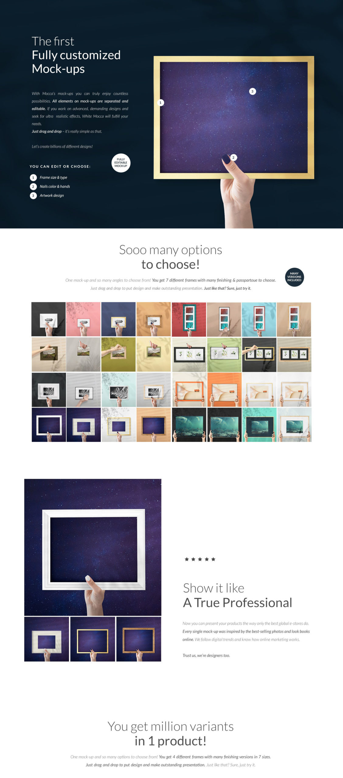 流行海报相片设计展示手持相框镜框PS贴图样机合集 The Frames vol.2 Mockups Set插图1