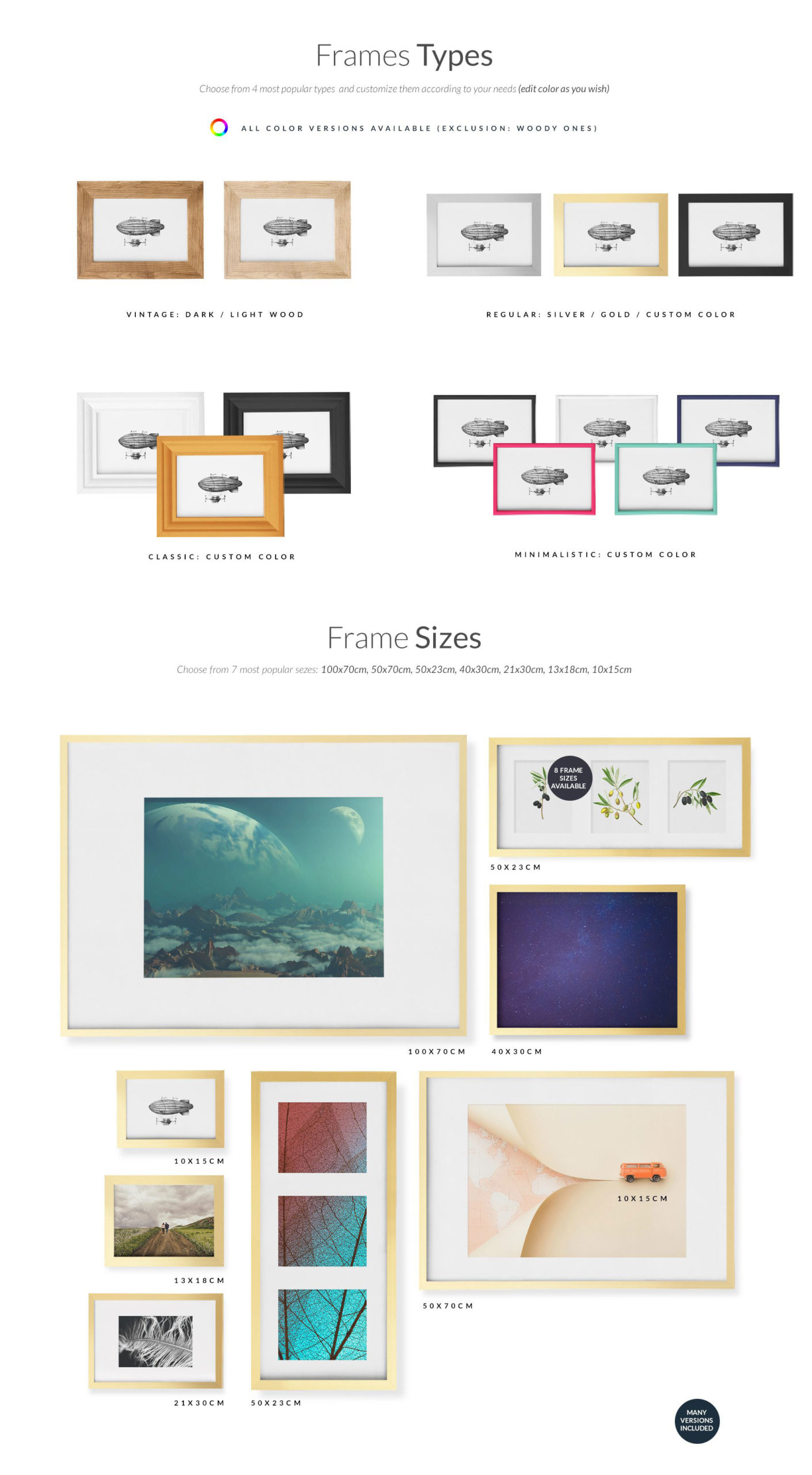 流行海报相片设计展示手持相框镜框PS贴图样机合集 The Frames vol.2 Mockups Set插图5