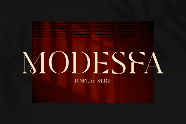 现代极简杂志画册标题徽标Logo设计衬线英文字体素材 Modesfa – Modern Display Serif