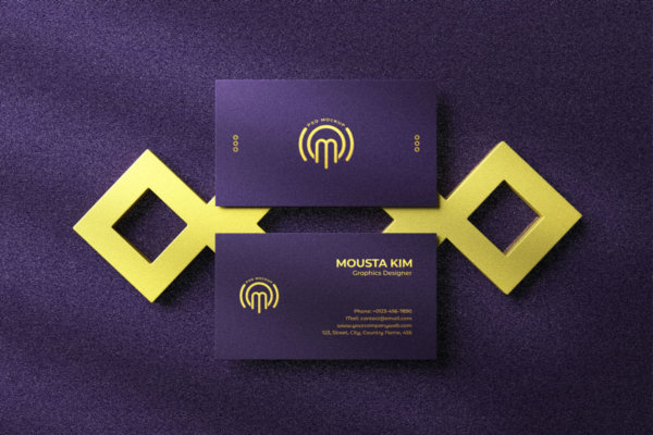 豪华商务名片卡片设计PS贴图样机模板 Luxury Business Card Mockup V.3