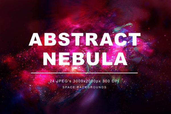 24款高清抽象星云星系宇宙空间背景图片设计素材 Inartflow – Nebula Backgrounds
