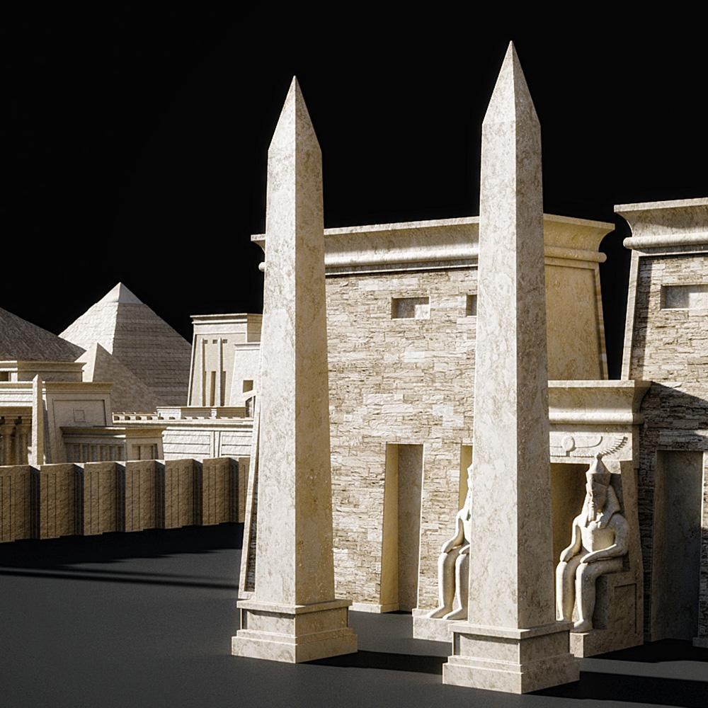 古埃及主题游戏电影金字塔庙宇建筑设计3D模型素材 Kitbash3D – Egypt插图3
