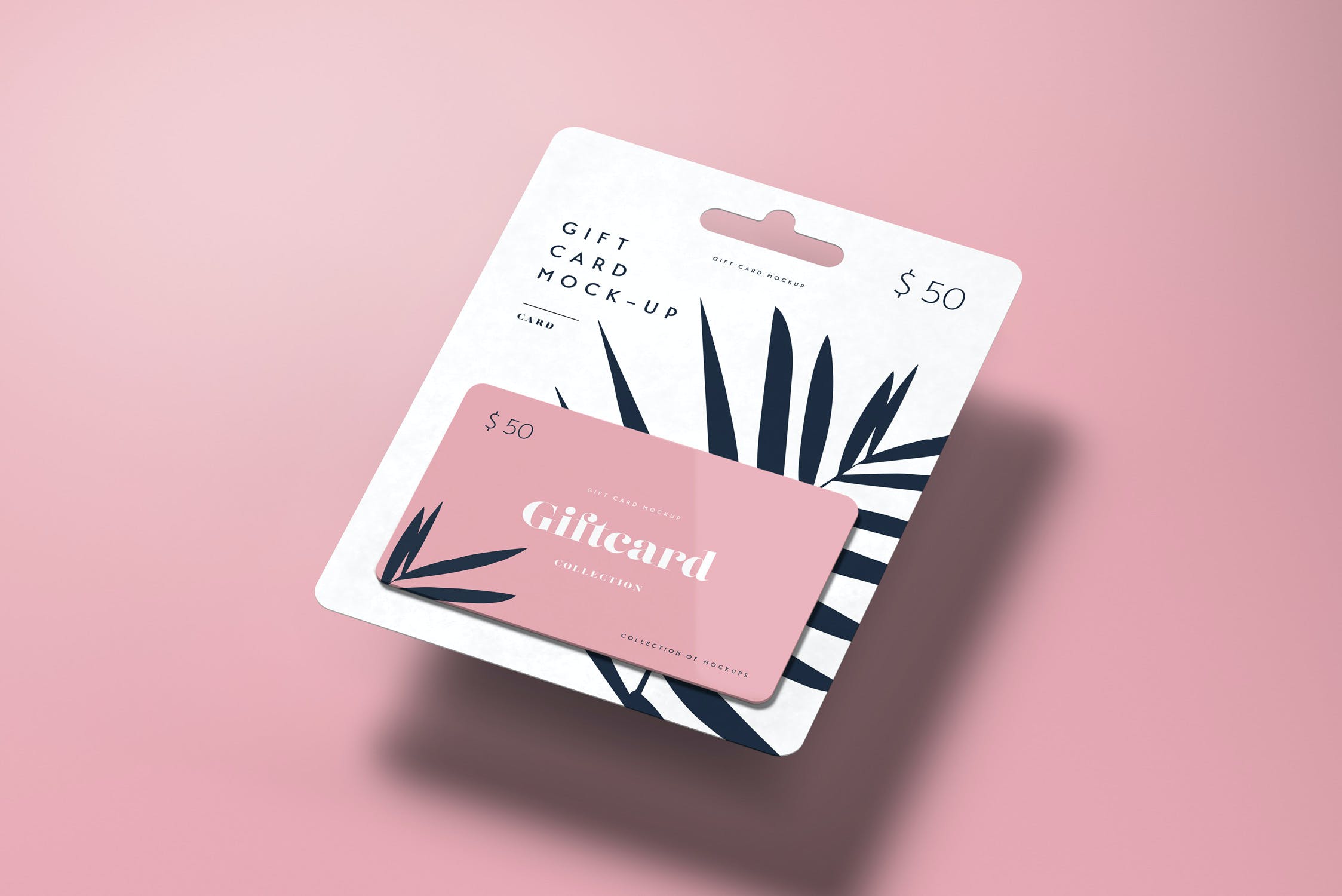 8款时尚礼品卡包装设计展示贴图样机模板 gift card mock-up