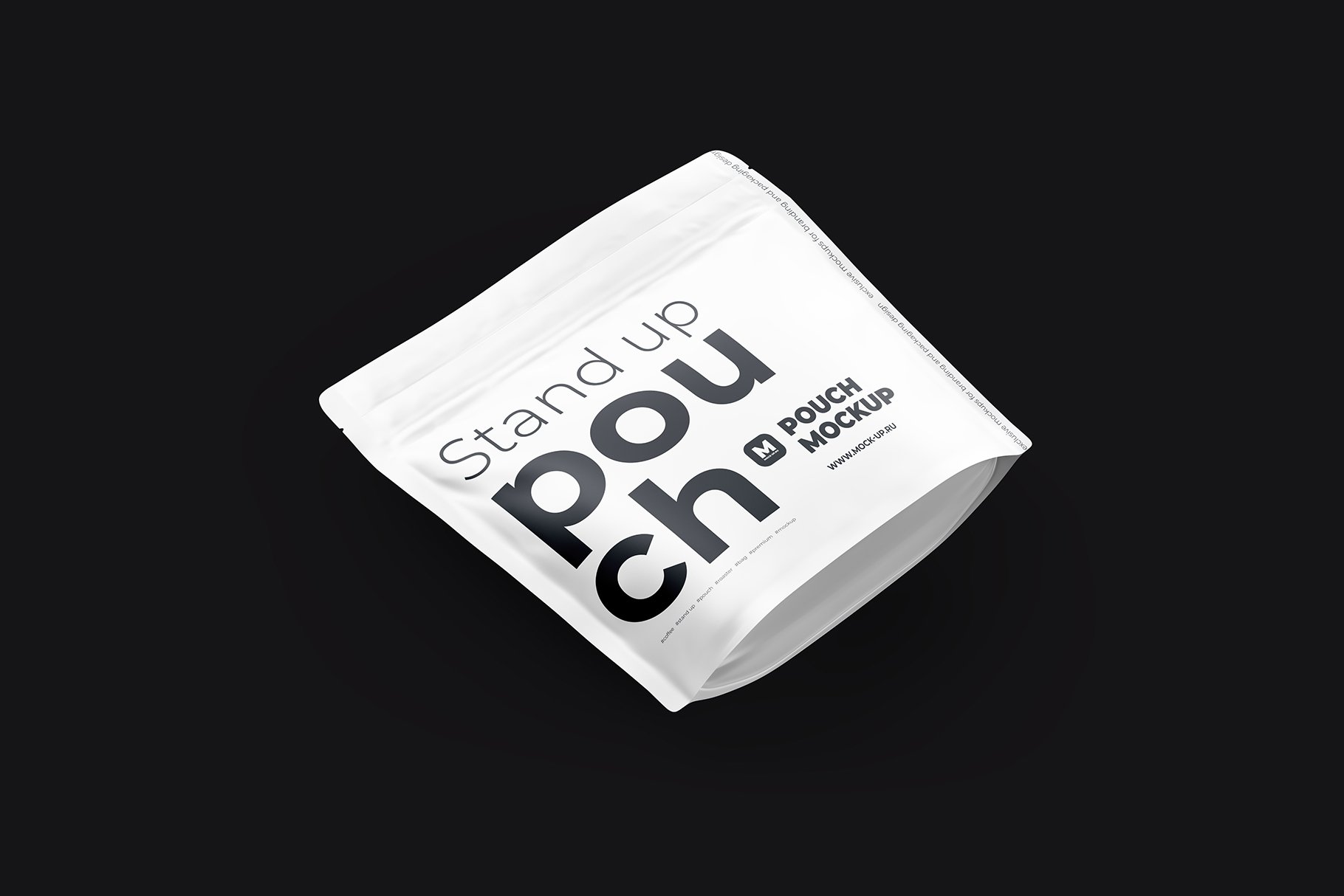 立式食品零食拉链自封袋设计展示贴图样机 stand-up pouch mockup