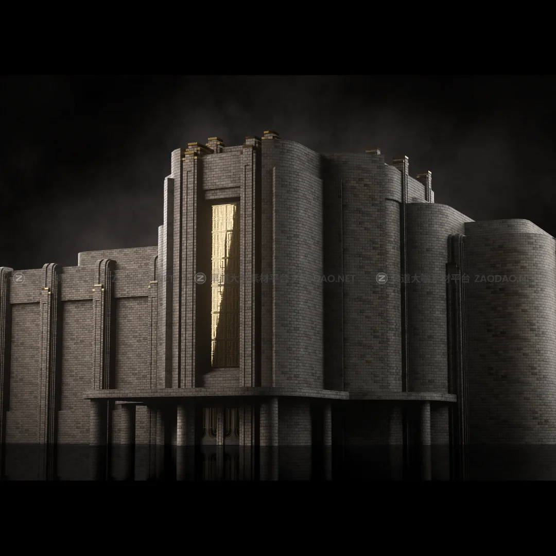 第一次世界大战欧美风城市建筑世界3D模型素材 Kitbash3D – Art Deco插图4