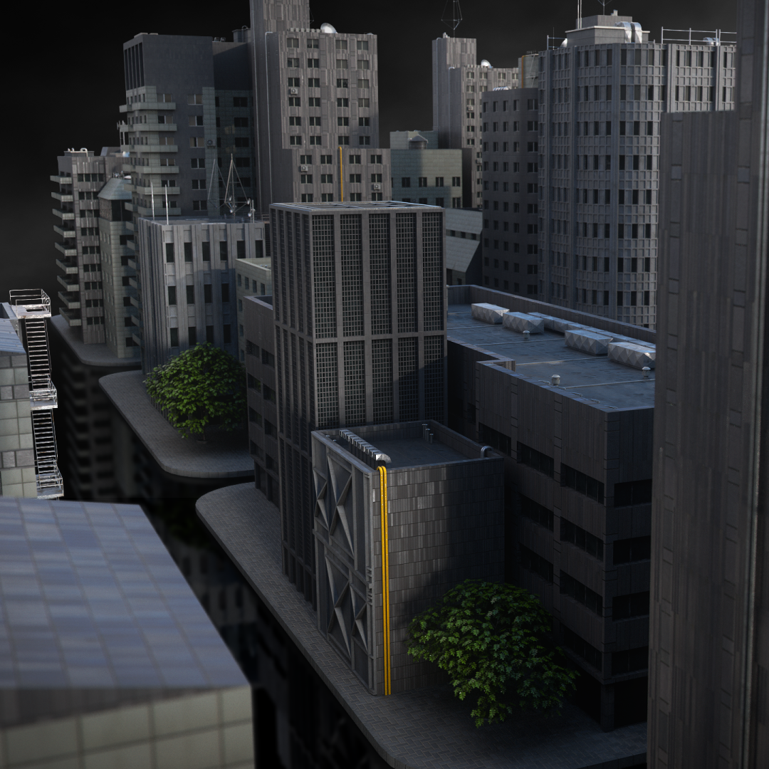 后现代化科幻电影游戏东京城市高楼建筑3D模型设计素材 更新Blender版本 Kitbash3D – Neo Tokyo插图4