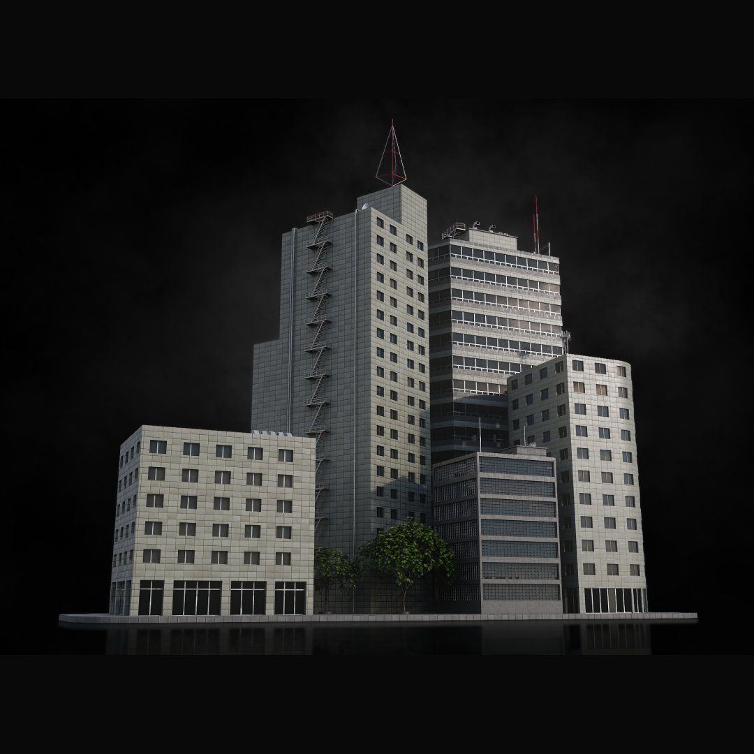 后现代化科幻电影游戏东京城市高楼建筑3D模型设计素材 更新Blender版本 Kitbash3D – Neo Tokyo插图7