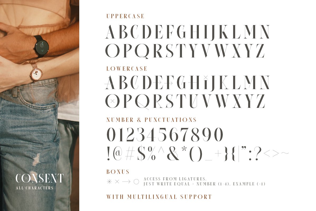 优雅杂志品牌标题Logo设计衬线英文字体素材 Consent – Editorial Serif Font插图9