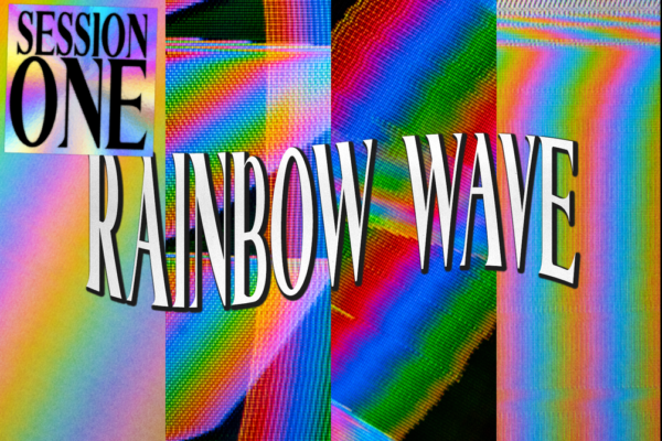 80款潮流扭曲虹彩故障CRT显示纹理背景图片设计素材 Zomb – Rainbow Wave
