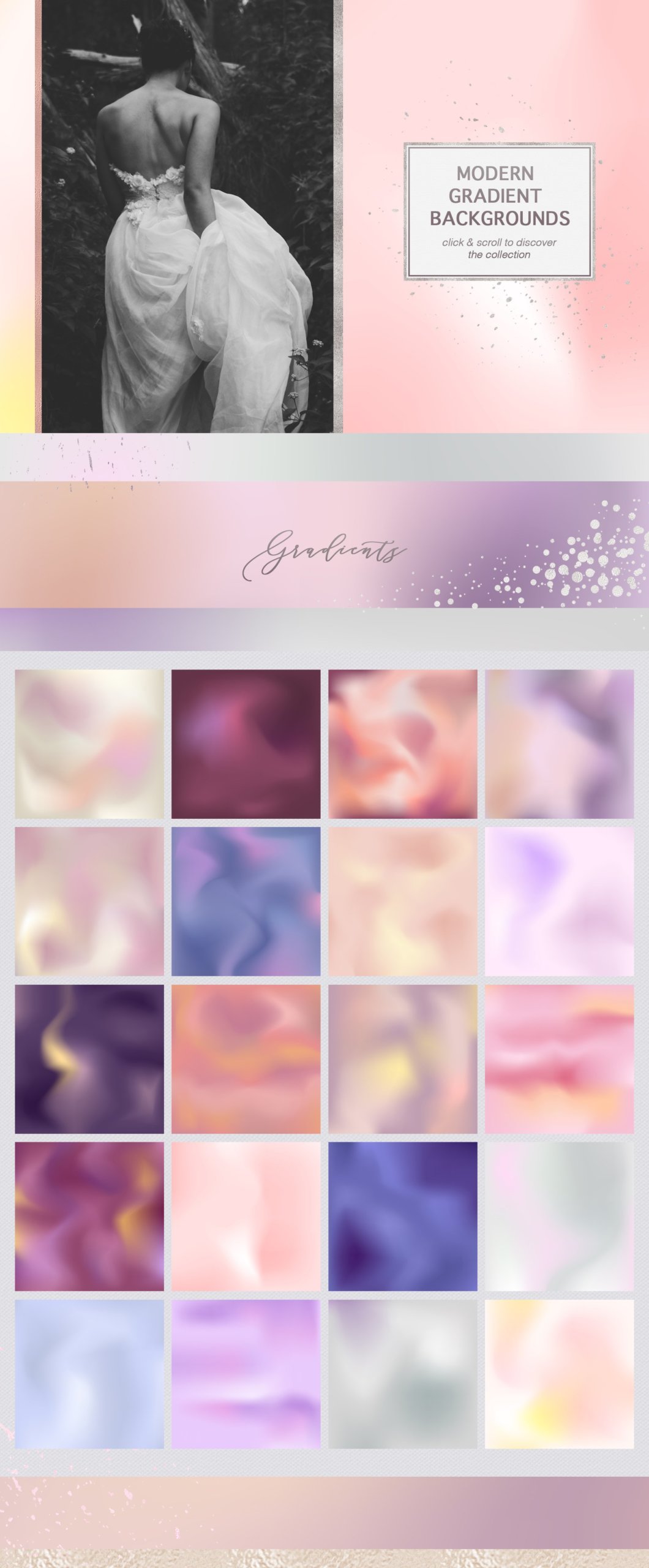 400多款闪光几何金线金箔丙烯酸粗糙喷涂纹理背景套装 Dusk Design Kit – Textures & Patterns插图7 400多款闪光几何金线金箔丙烯酸粗糙喷涂纹理背景套装 Dusk Design Kit – Textures & Patterns插图7