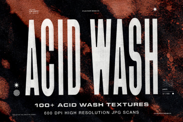 120款潮流高清扫描扎染燥点酸性底纹海报设计背景图片素材 Dylan Roop – Acid Wash Textures