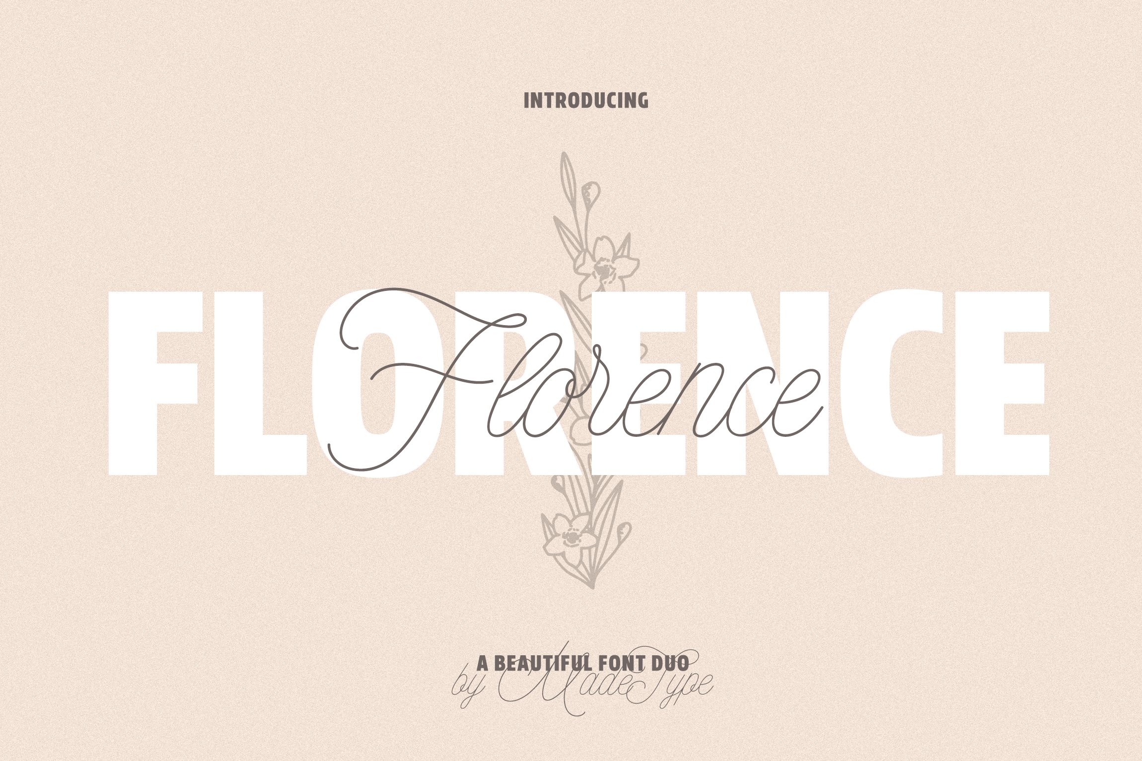 优雅时尚杂志标题徽标logo设计无衬线粗体英文字体素材madeflorence