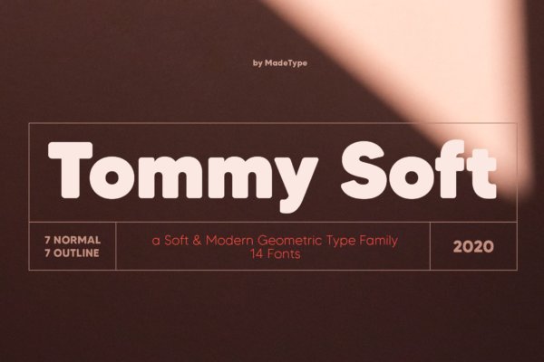 现代简约杂志海报Logo标题圆角无衬线英文字体素材 MADE Tommy Soft