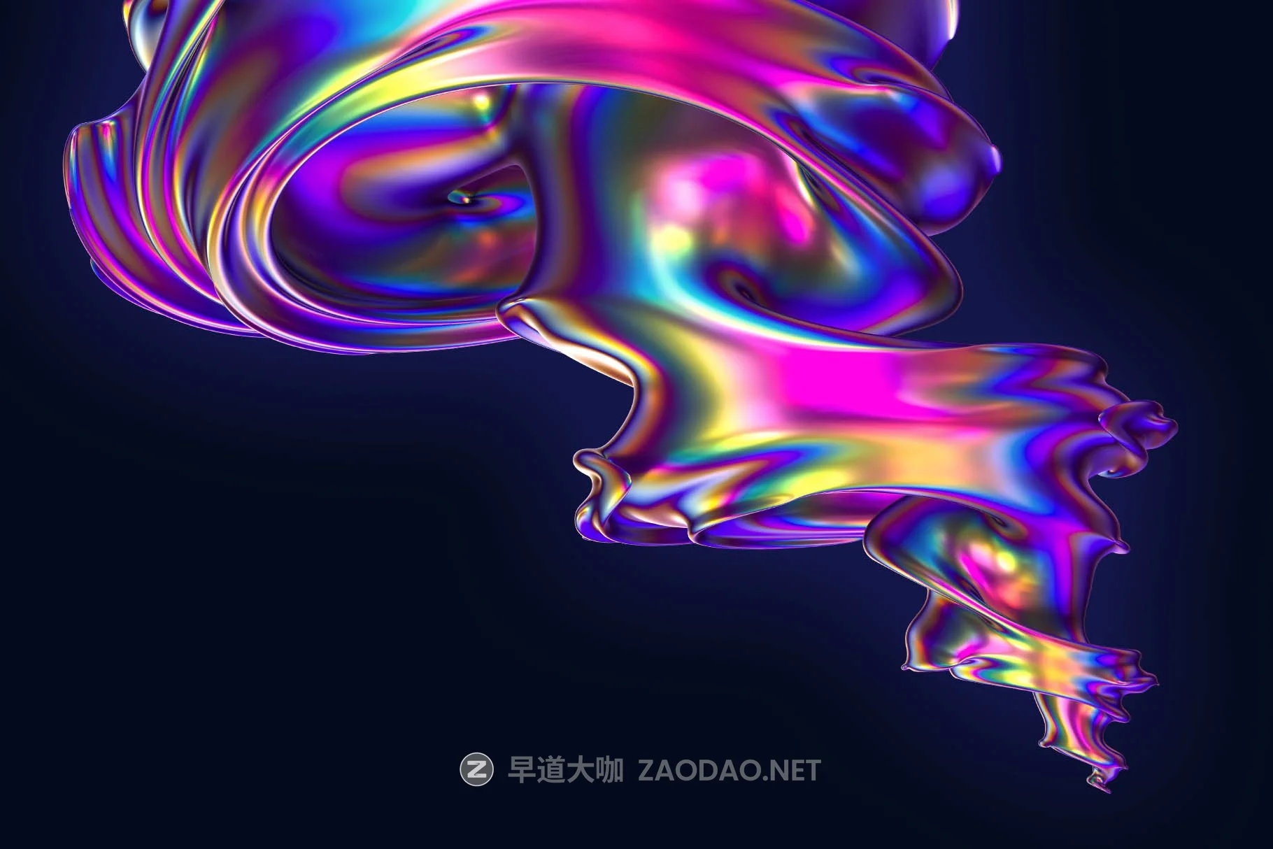 24款潮流抽象彩虹金属全息镭射艺术3D立体图形PNG免抠图片素材 Hyper – Abstract Cyclone Shapes插图8 24款潮流抽象彩虹金属全息镭射艺术3D立体图形PNG免抠图片素材 Hyper – Abstract Cyclone Shapes插图8