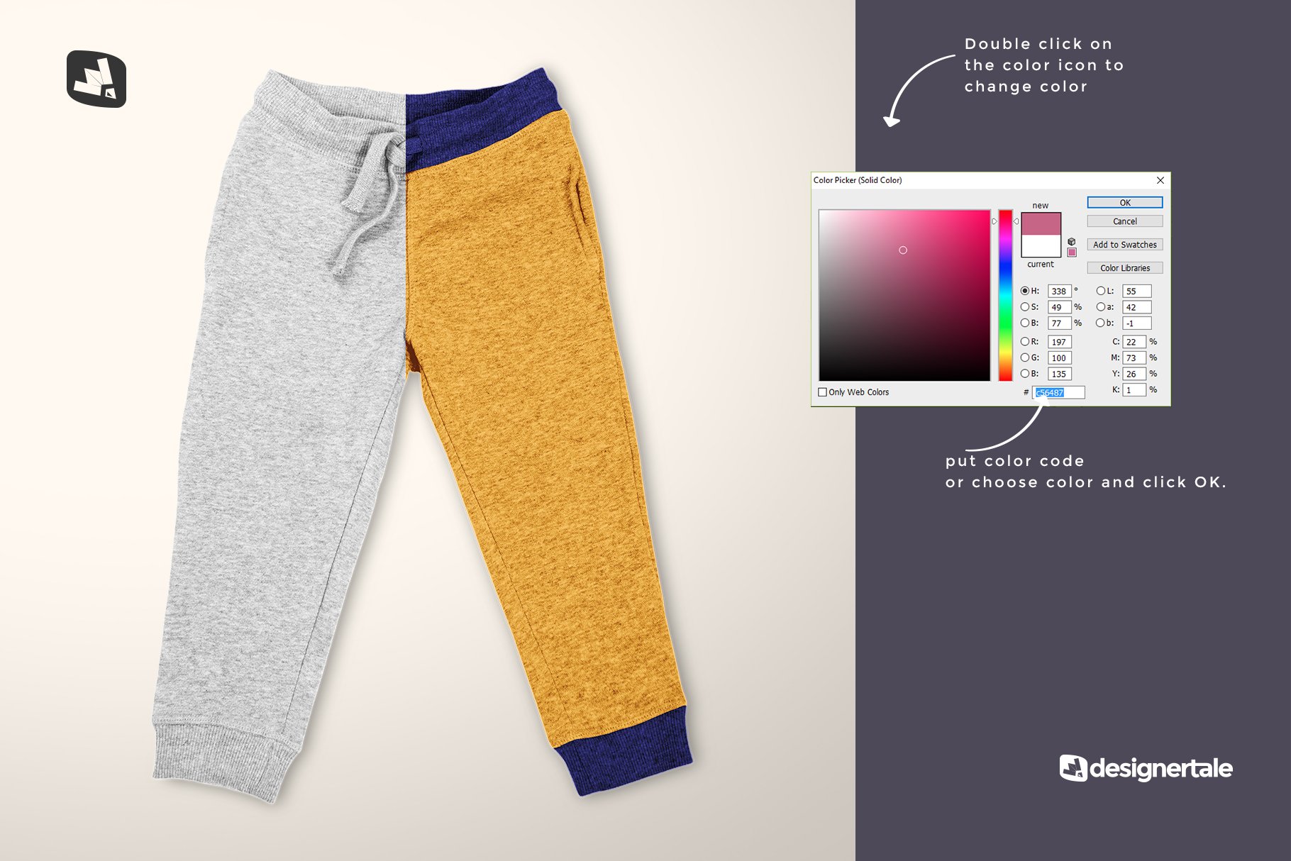 顶视图婴儿运动裤印花图案设计展示贴图样机 Top View Infant Track Pants Mockup插图2