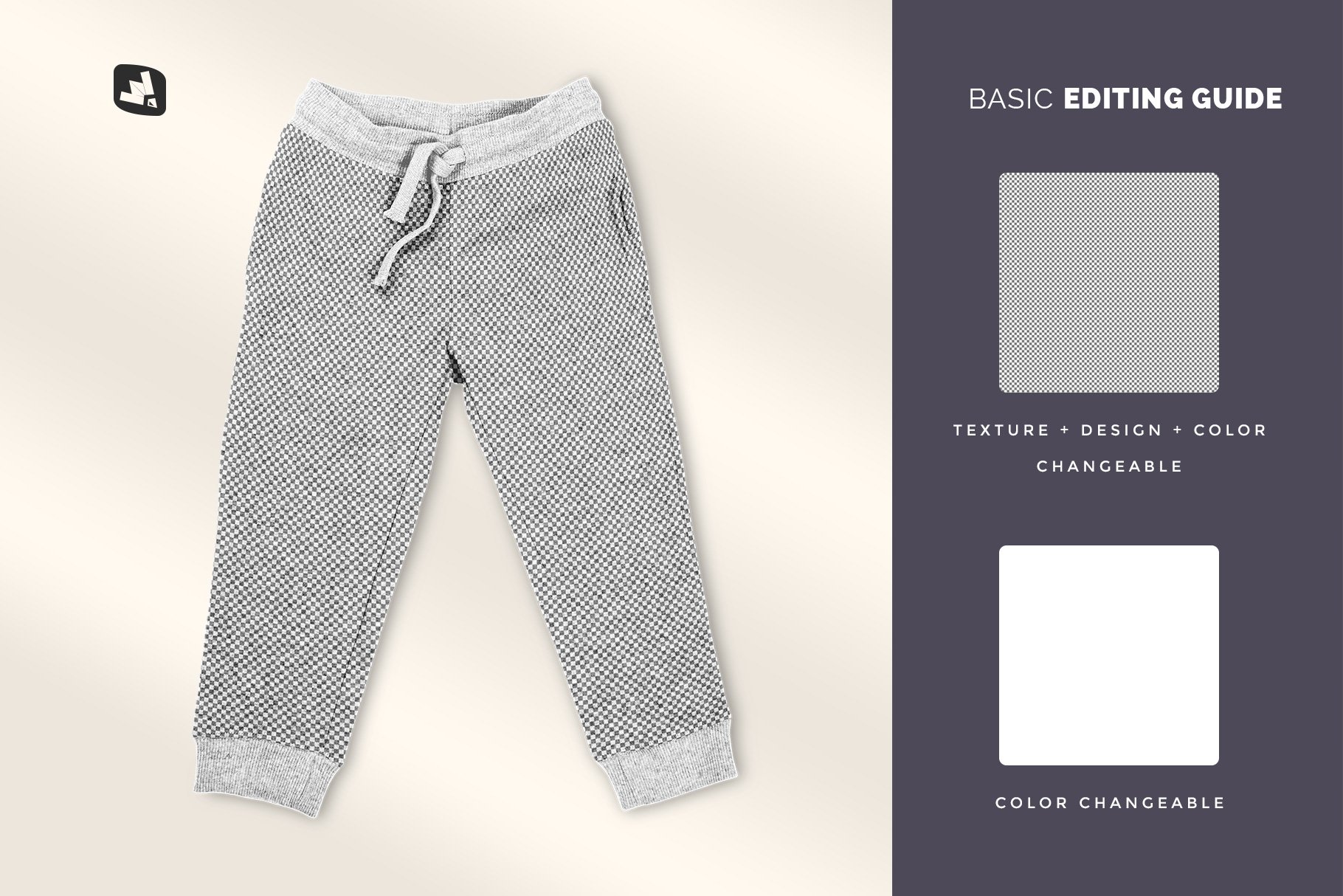 顶视图婴儿运动裤印花图案设计展示贴图样机 Top View Infant Track Pants Mockup插图7