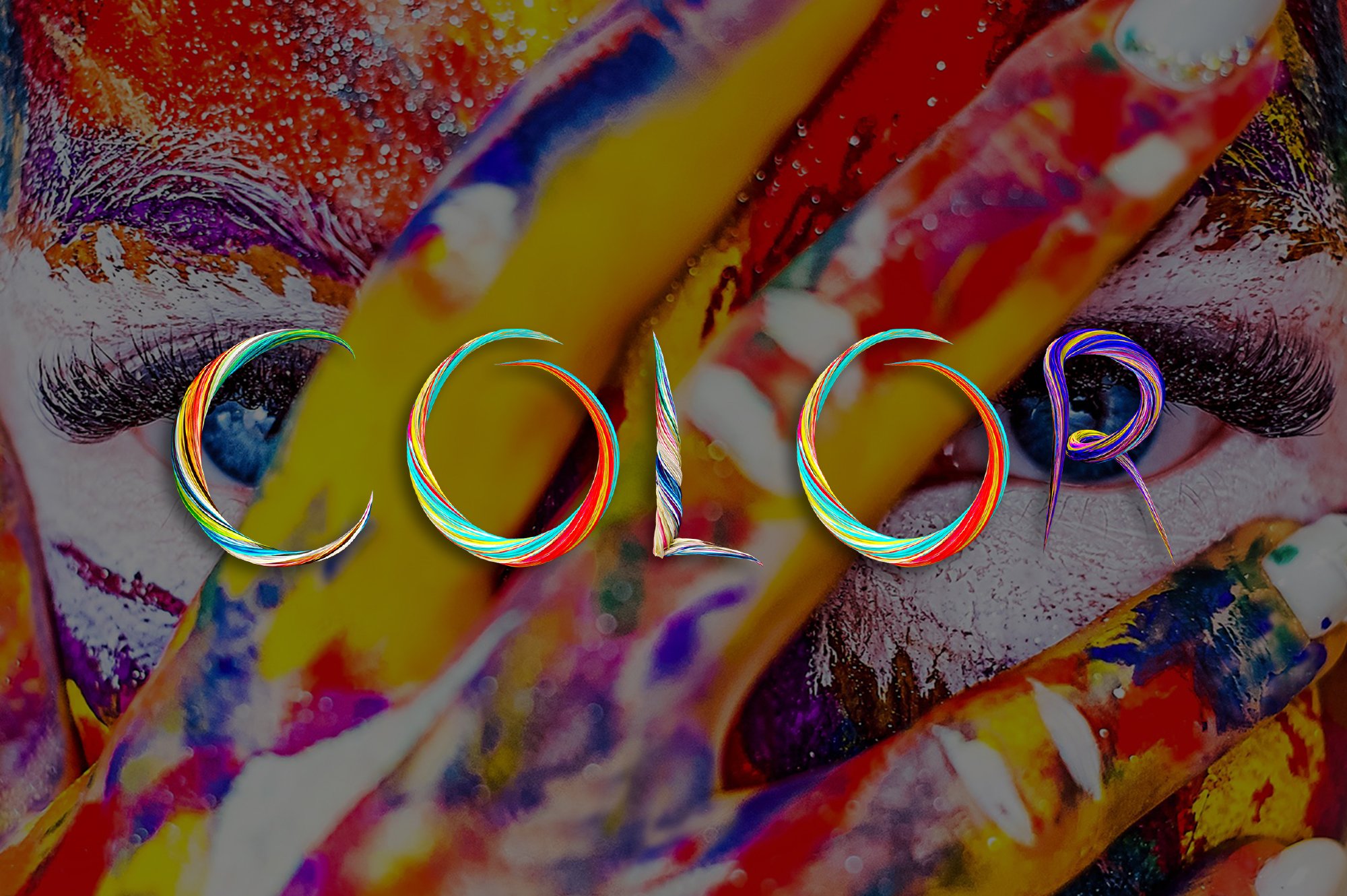 潮流炫彩扭曲杂志标题设计装饰英文字体设计素材 Twisted – Otf Color Font插图3 潮流炫彩扭曲杂志标题设计装饰英文字体设计素材 Twisted – Otf Color Font插图3