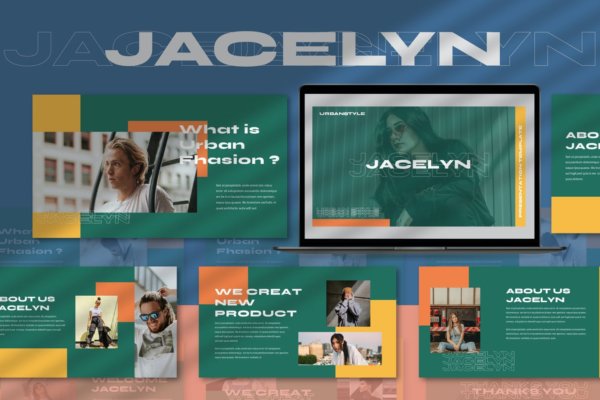 简约摄影作品集设计演示文稿模板 Jacelyn Powerpoint Template