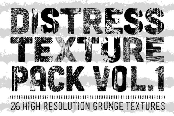 26个黑白粗糙砂纸麻布纹理背景图片设计素材 Distress Texture Pack Vol. 1