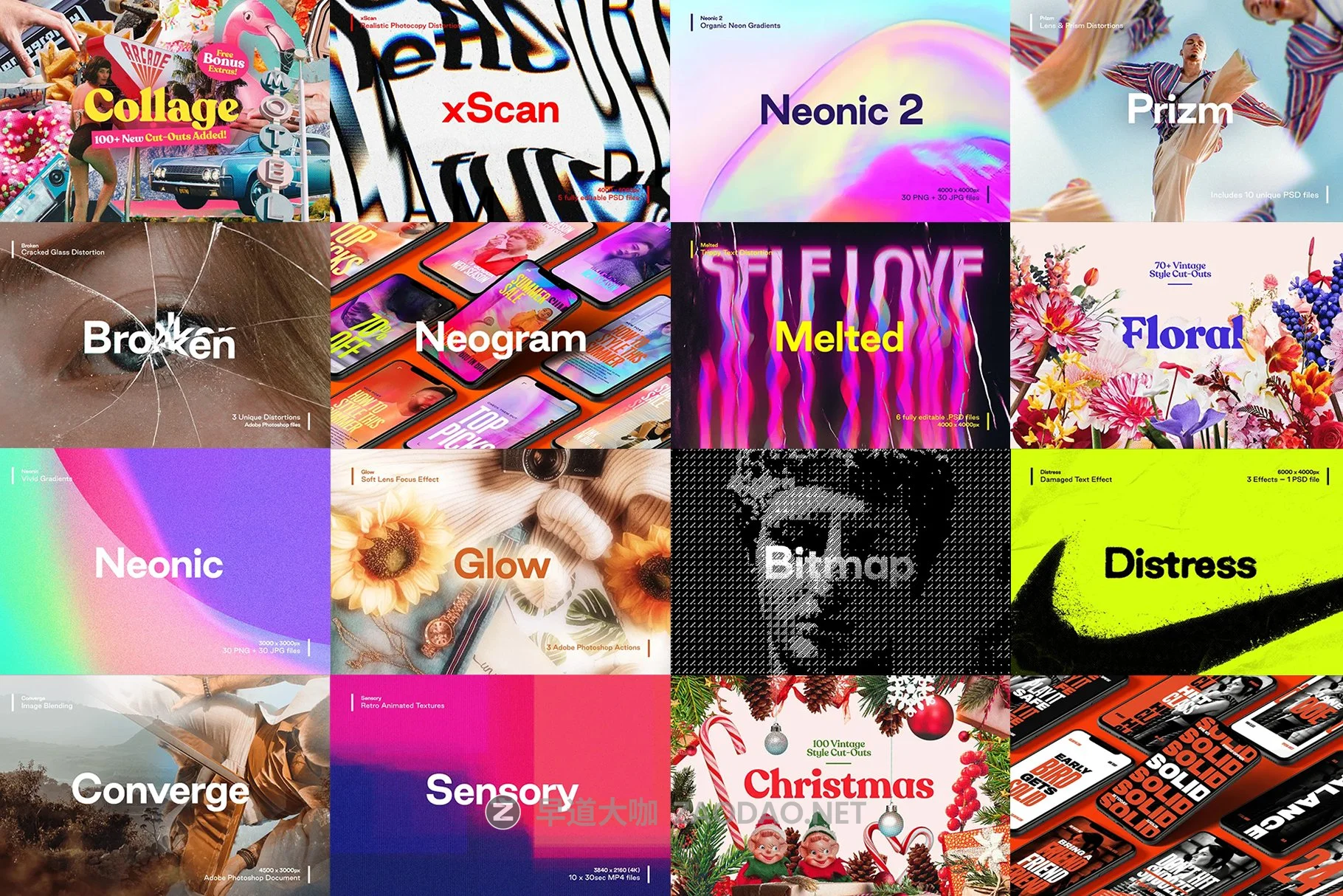 16套潮流文字特效样机动作背景纹理剪贴画PS素材合集 Studio 2am – Whole Shop Bundle插图1 16套潮流文字特效样机动作背景纹理剪贴画PS素材合集 Studio 2am – Whole Shop Bundle插图1